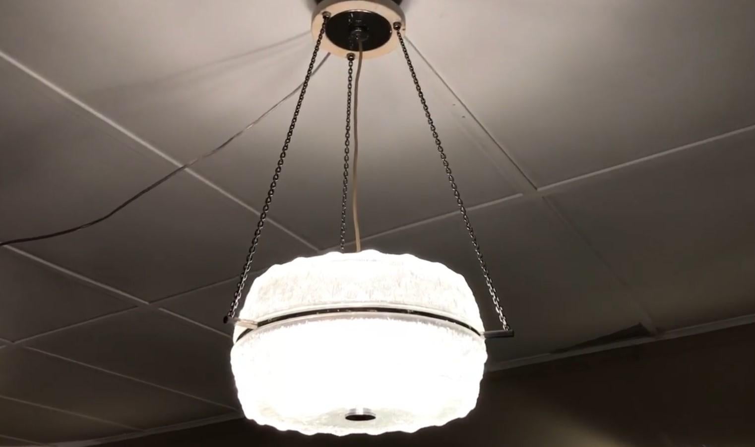 2 Hanging Lamps in Crystal, 1950 For Sale 12
