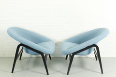 2 Hartmut Lohmeyer for Artifort lounge chairs Model 118 'Columbus',  1957