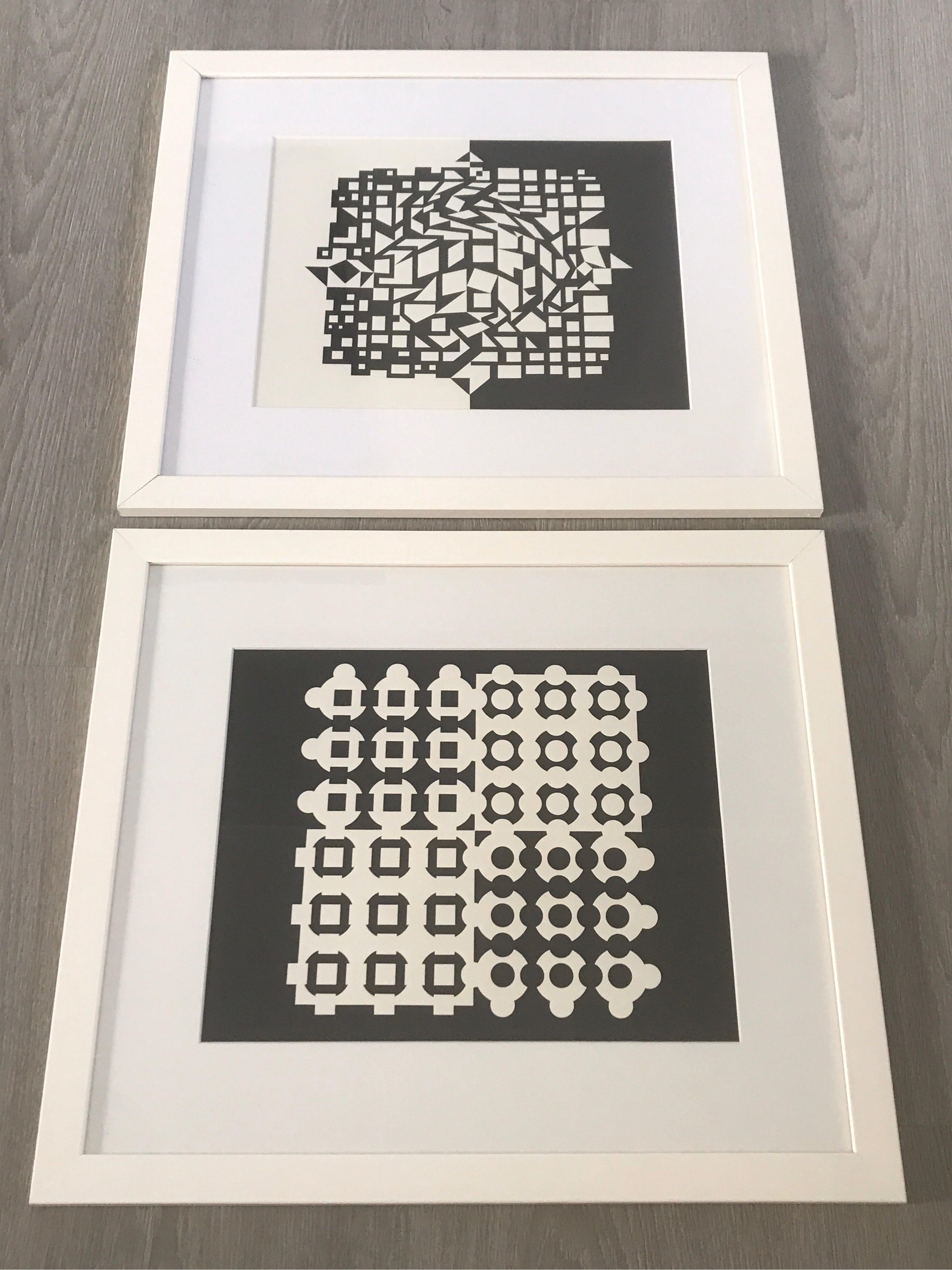 Mid-Century Modern 2 Heliogravures by Victor Vasarely, Éditions Du Griffon