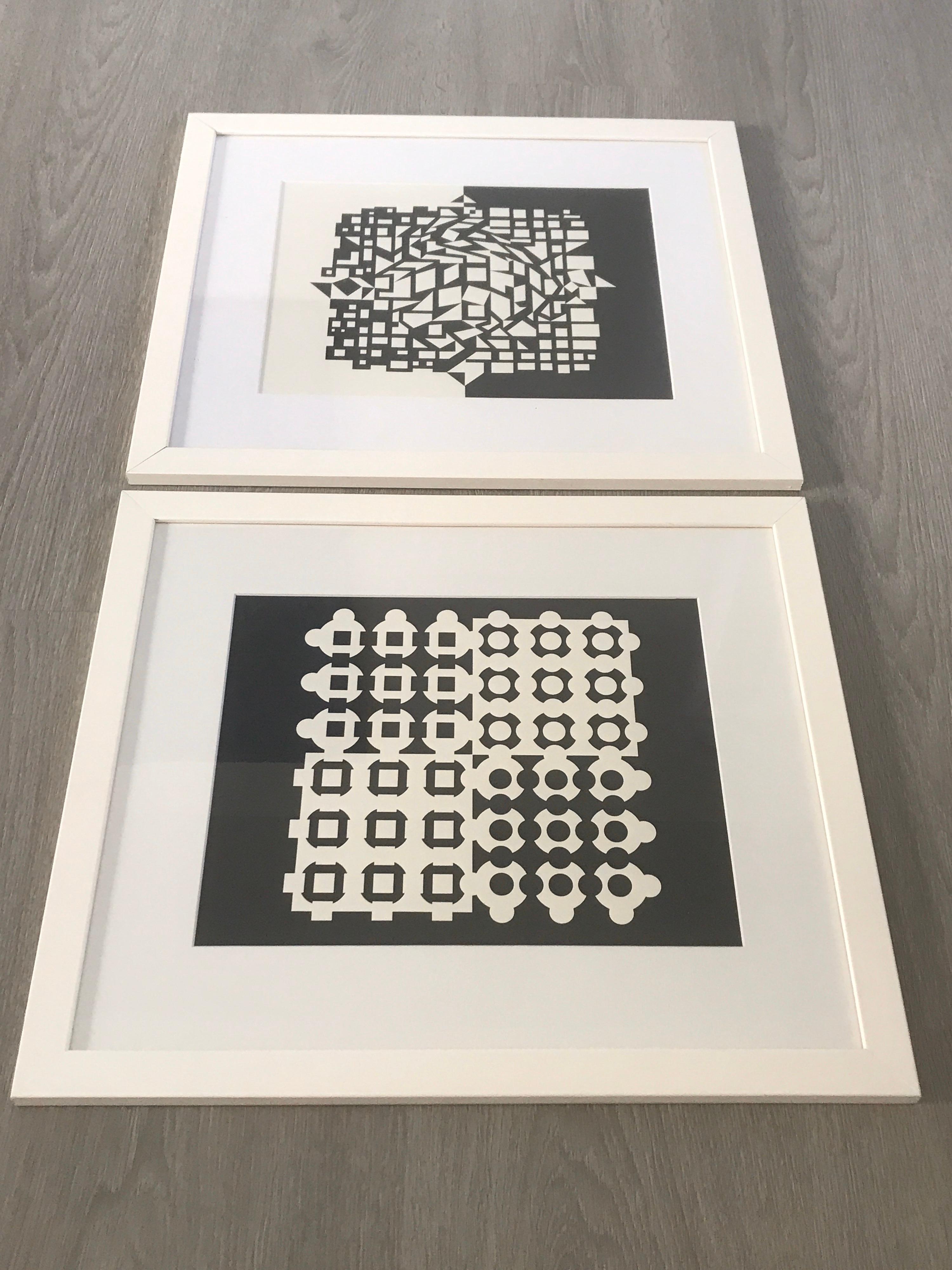Swiss 2 Heliogravures by Victor Vasarely, Éditions Du Griffon