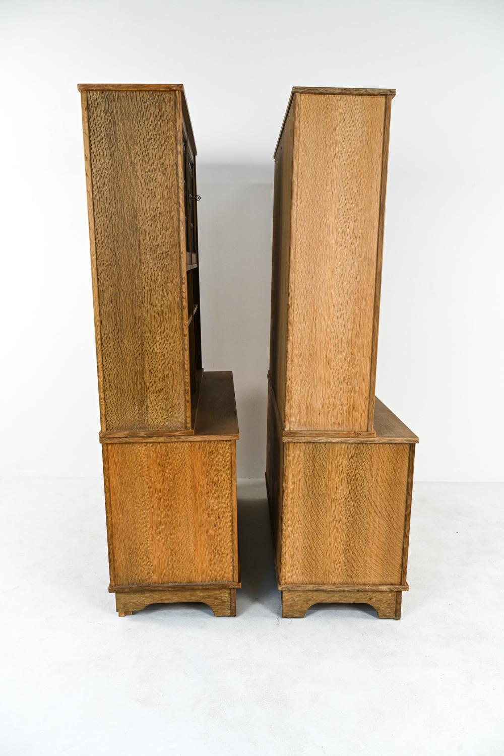 '2' Henning Kjærnulf for Nyrup Oak Bookcase Cabinets, c. 1960s 7