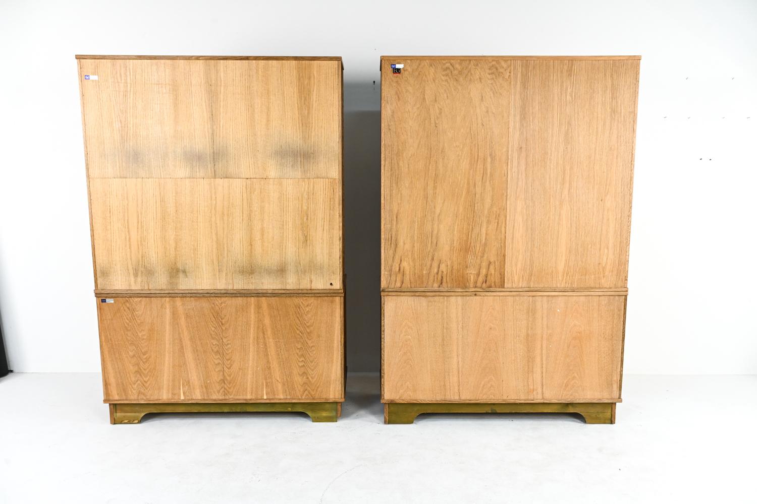'2' Henning Kjærnulf for Nyrup Oak Bookcase Cabinets, c. 1960s 2