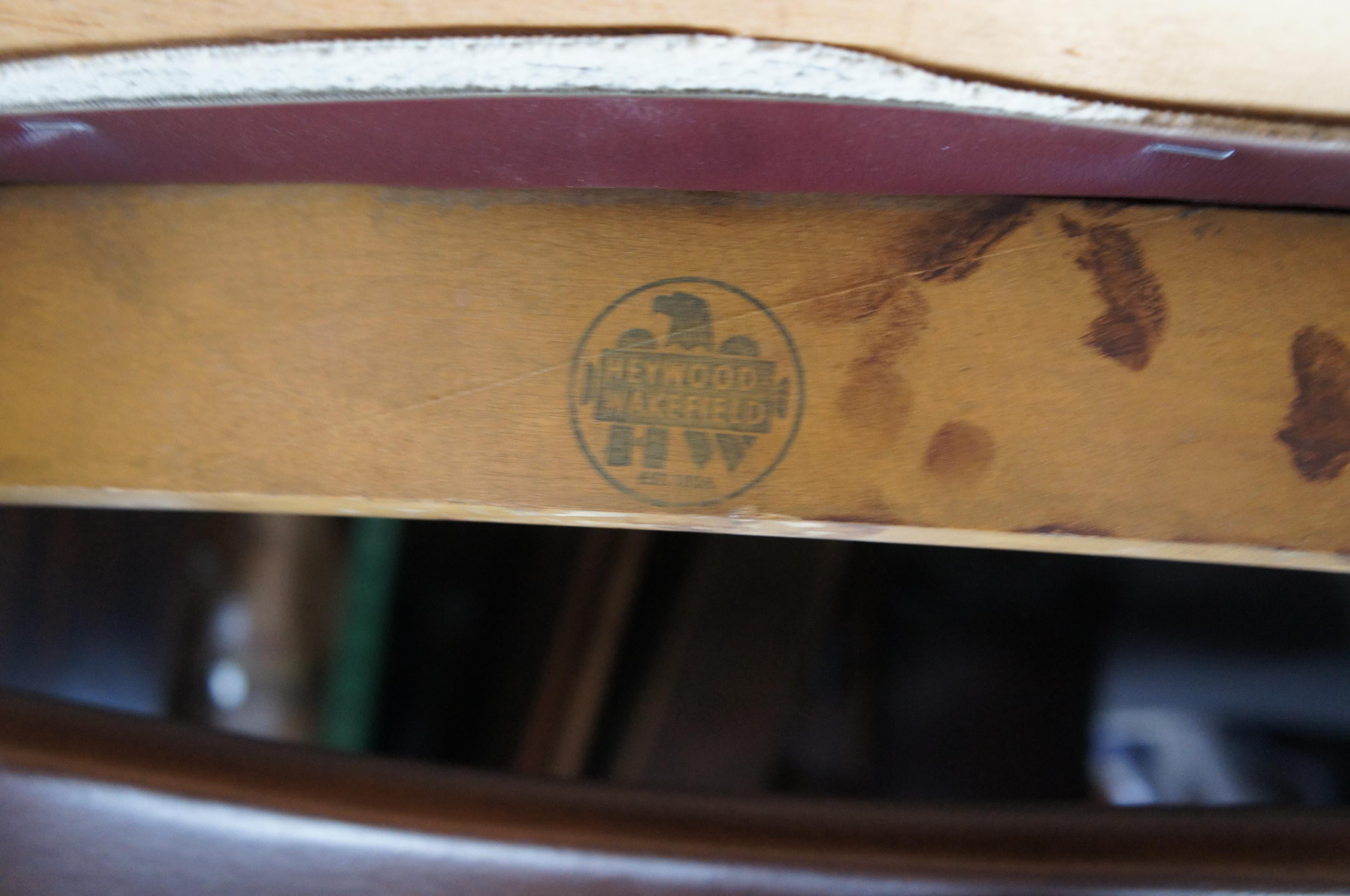 2 Heywood Wakefield Mid-Century Modern M-1554-A Dogbone Maple Side Chairs Pair 7