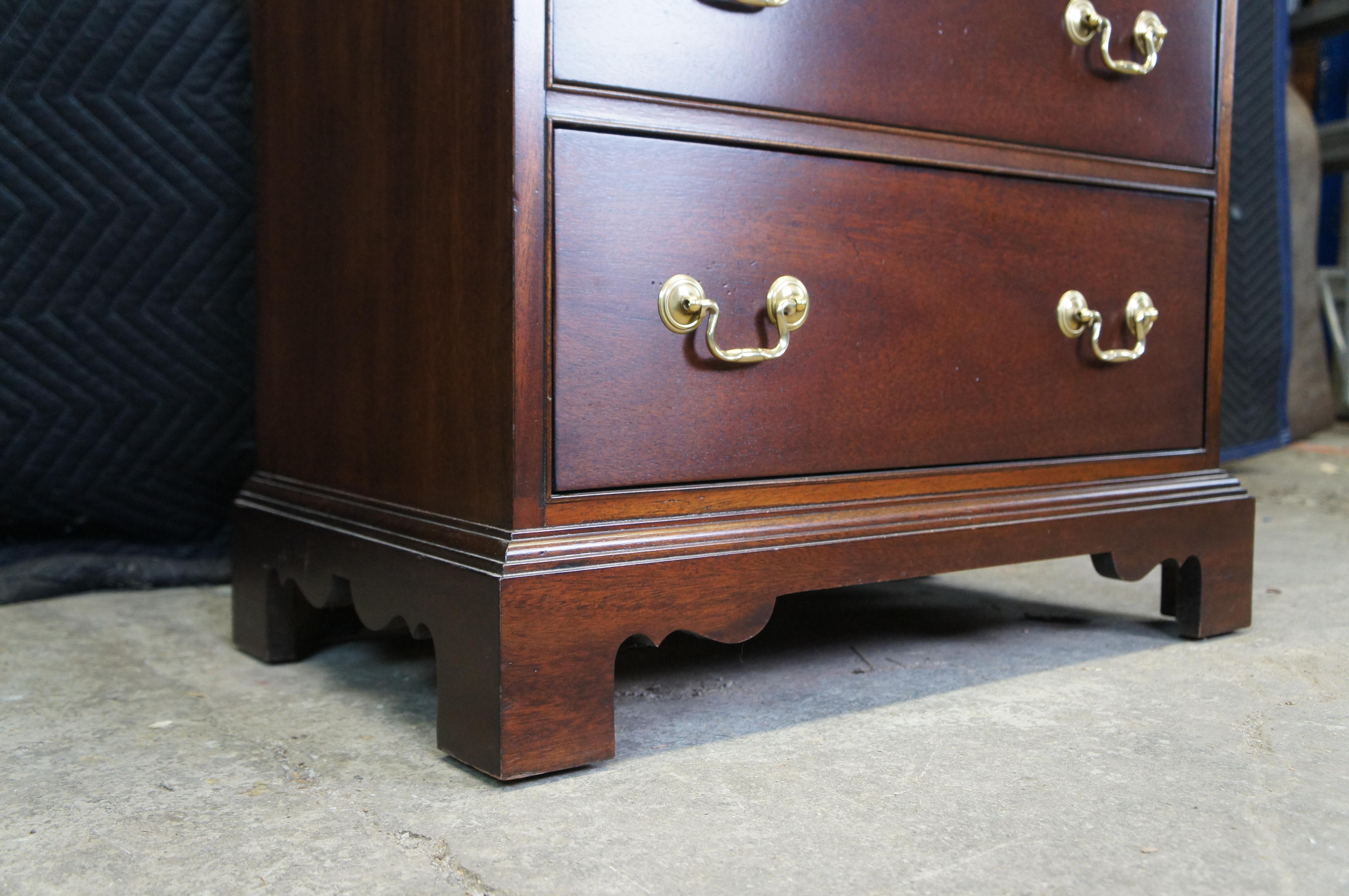 2 Hickory Chair Mahogany English Georgian Curio Cabinets Bookcases Chest 84