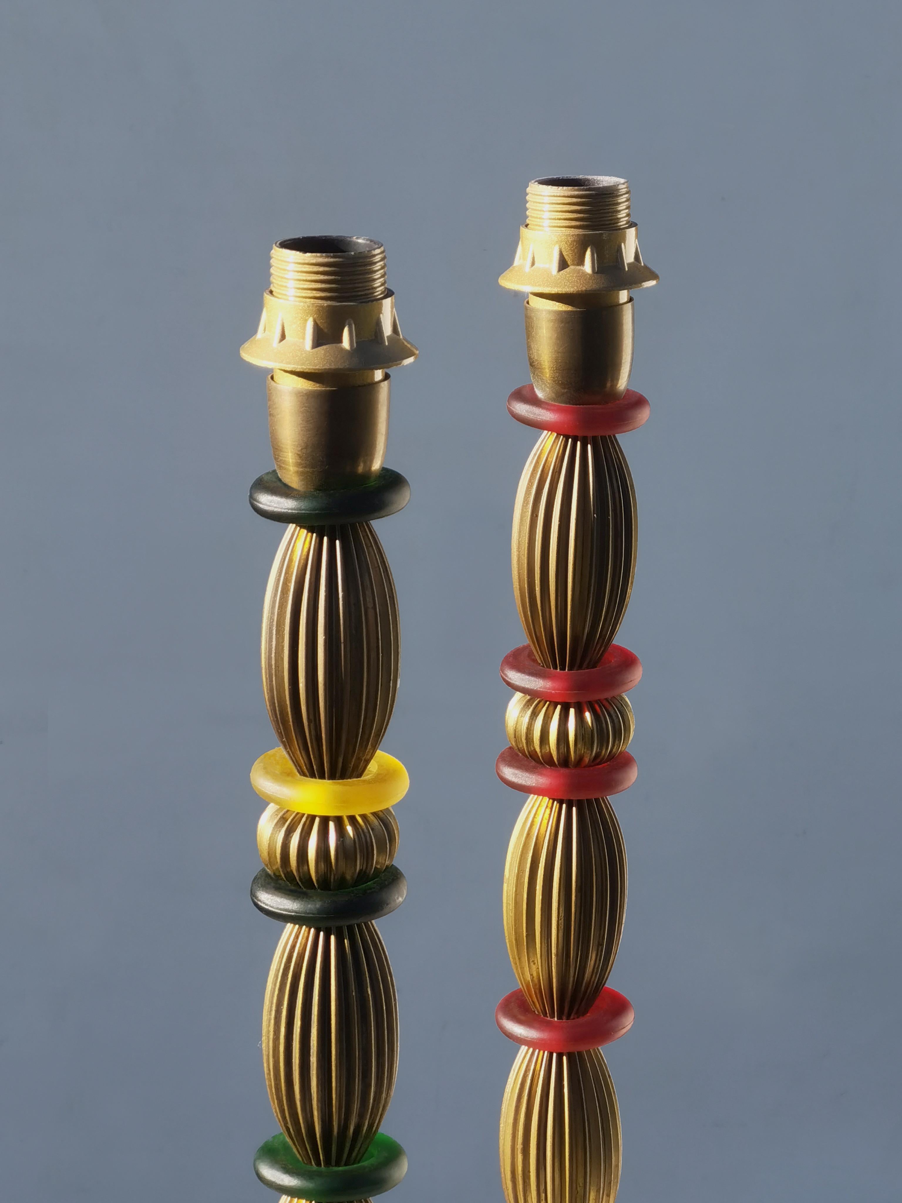 2 ALTAS LÁMPARAS DE MESA NEOCLÁSICAS ART-DECO BAROCCO, Francia 1990 Francés en venta