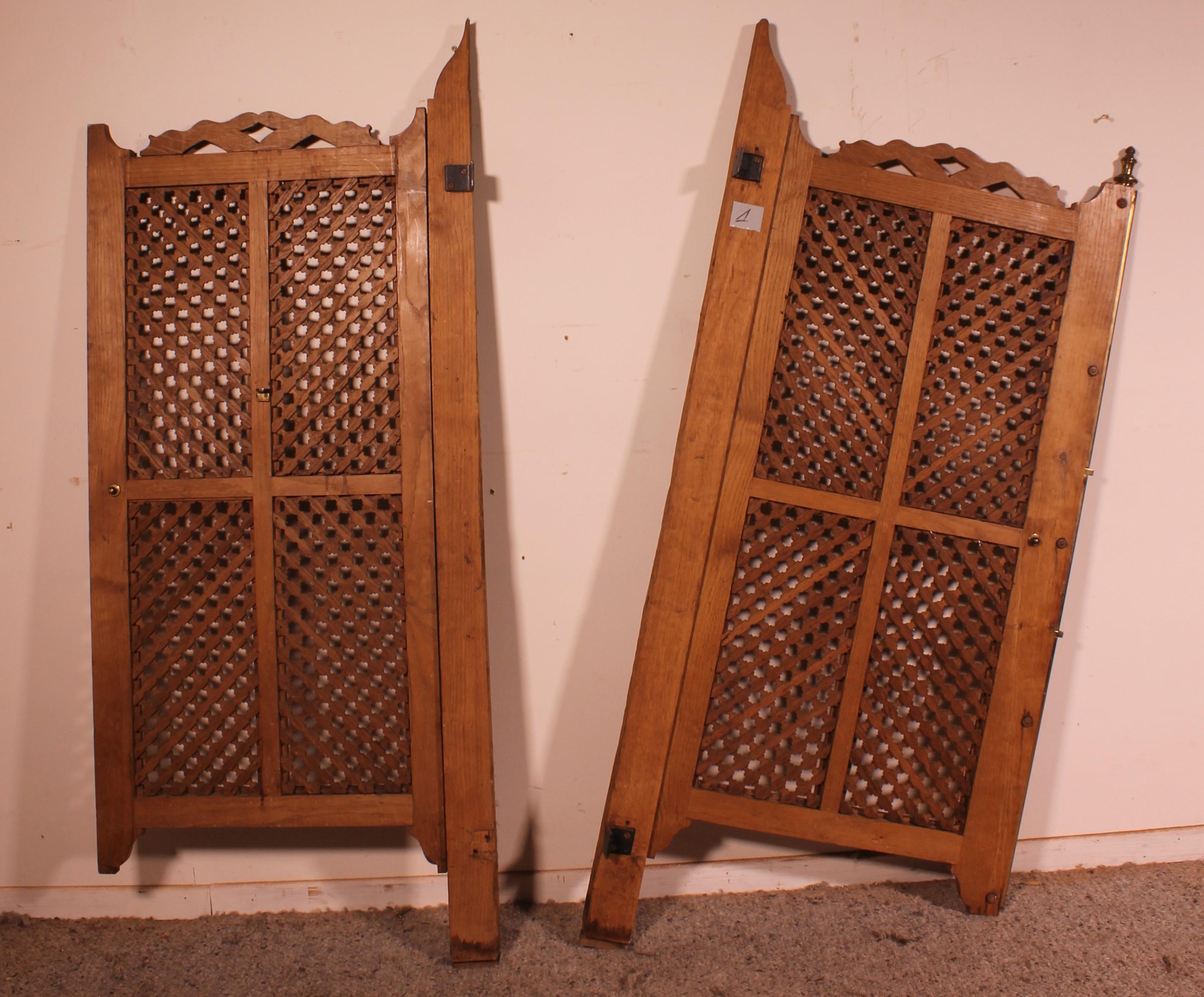 2 Hispano Moorish Hinged Doors, 19th Century For Sale 2