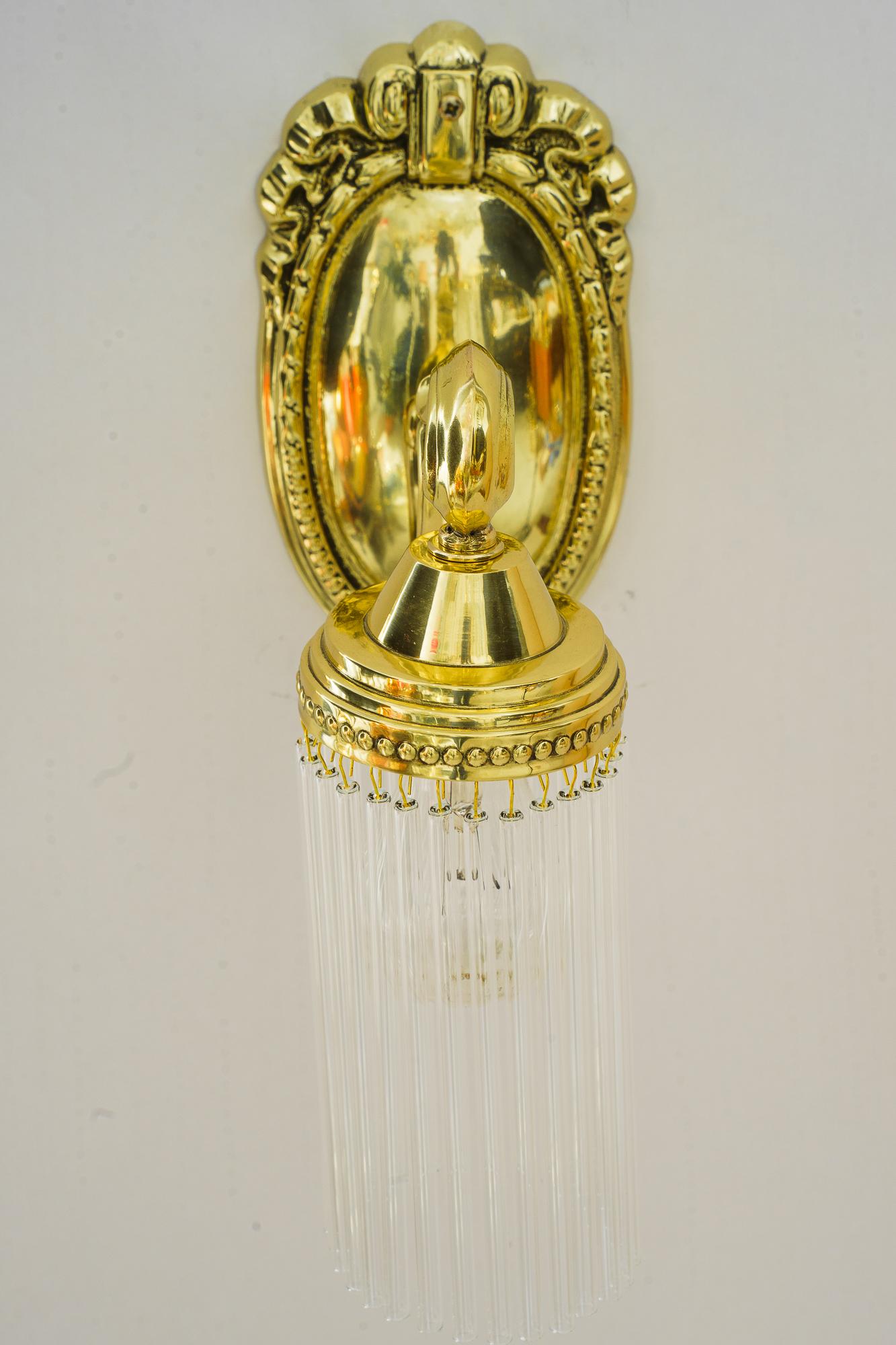 Lacquered  2 Historistic wall lamps vienna around 1890s For Sale