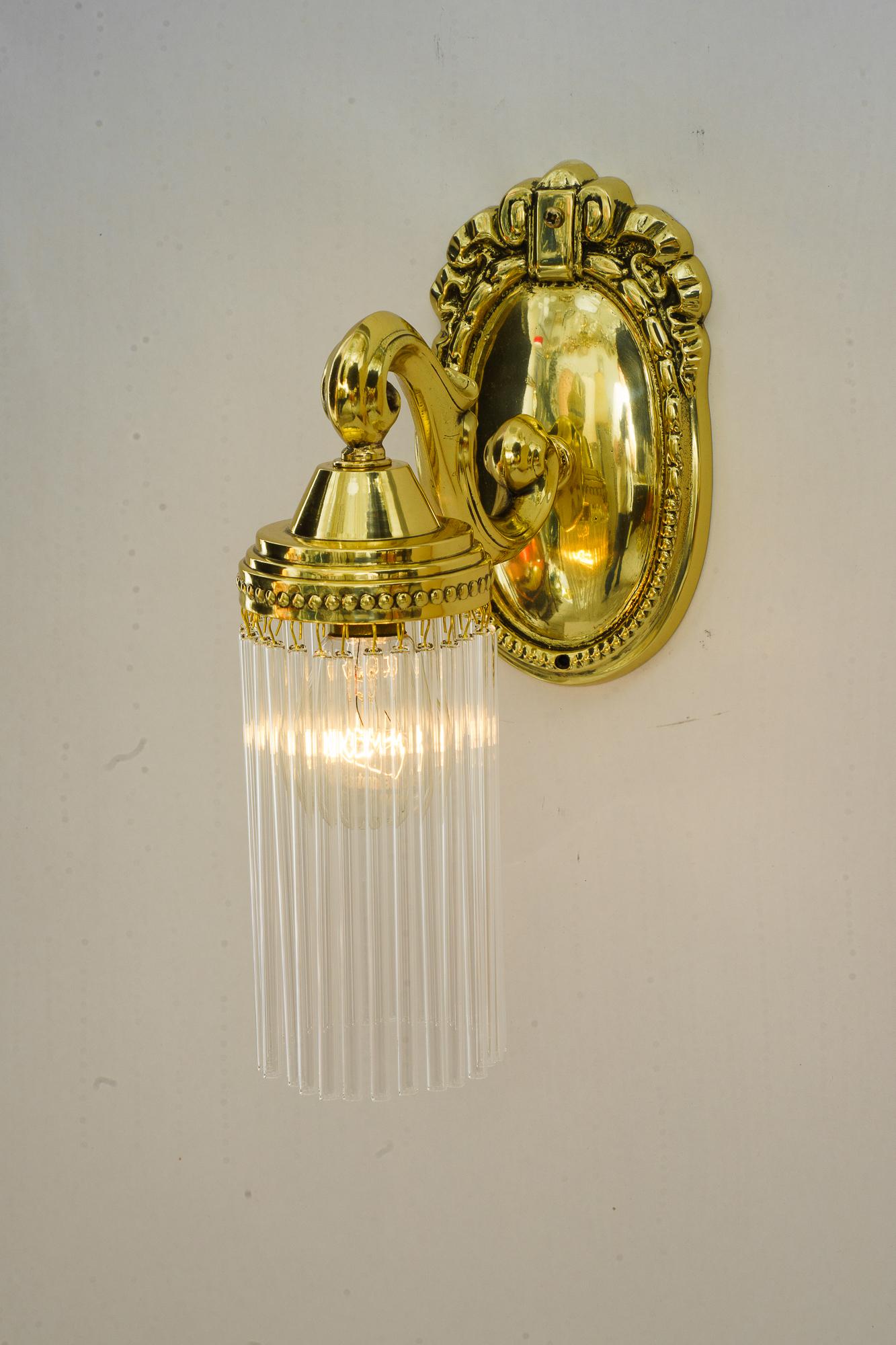 Brass  2 Historistic wall lamps vienna around 1890s For Sale