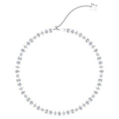 Tanisa Nahata Collar Gargantilla de Diamantes Multiforma 2 en 1 en Oro Blanco de 18 Quilates