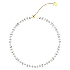 2 in 1 Multi Shape Diamond Choker Necklace in 18 Karat Yellow Gold