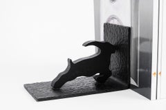 2 Iron Hammered Art Deco Bookends Vienna Around 1920s