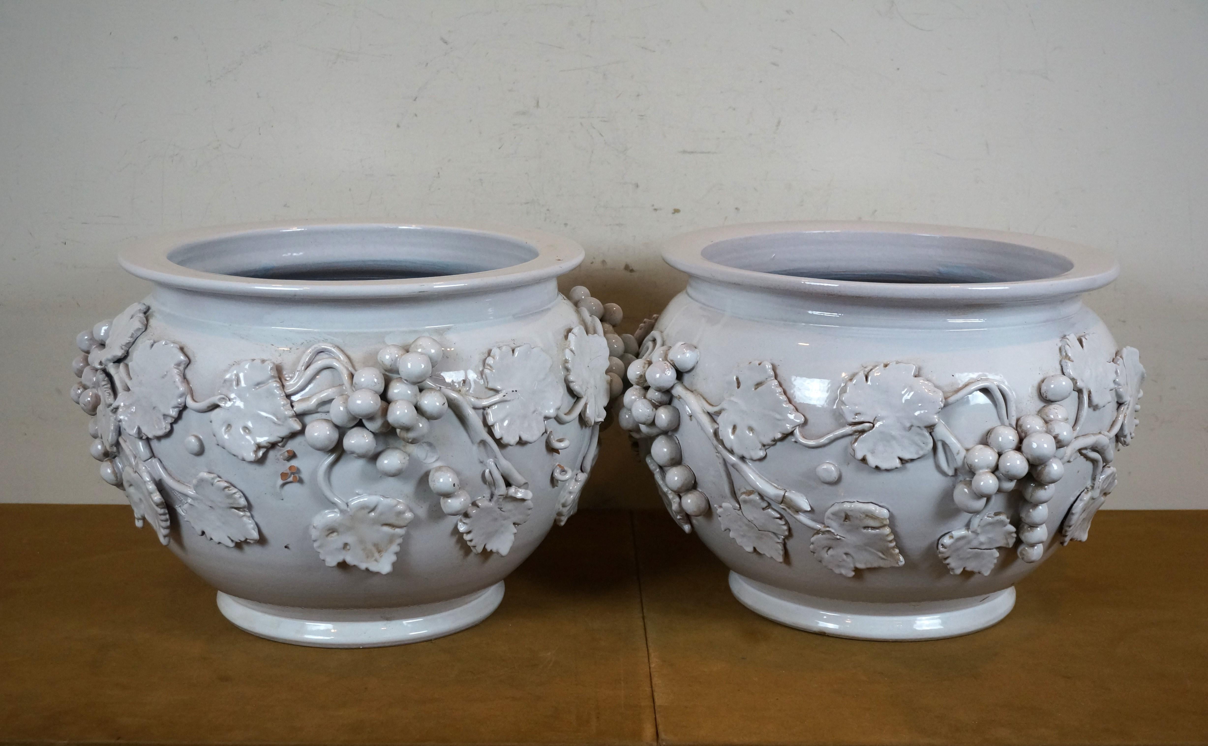 2 Macetas Jardineras de Terracota Esmaltada Cottura Italiana 16