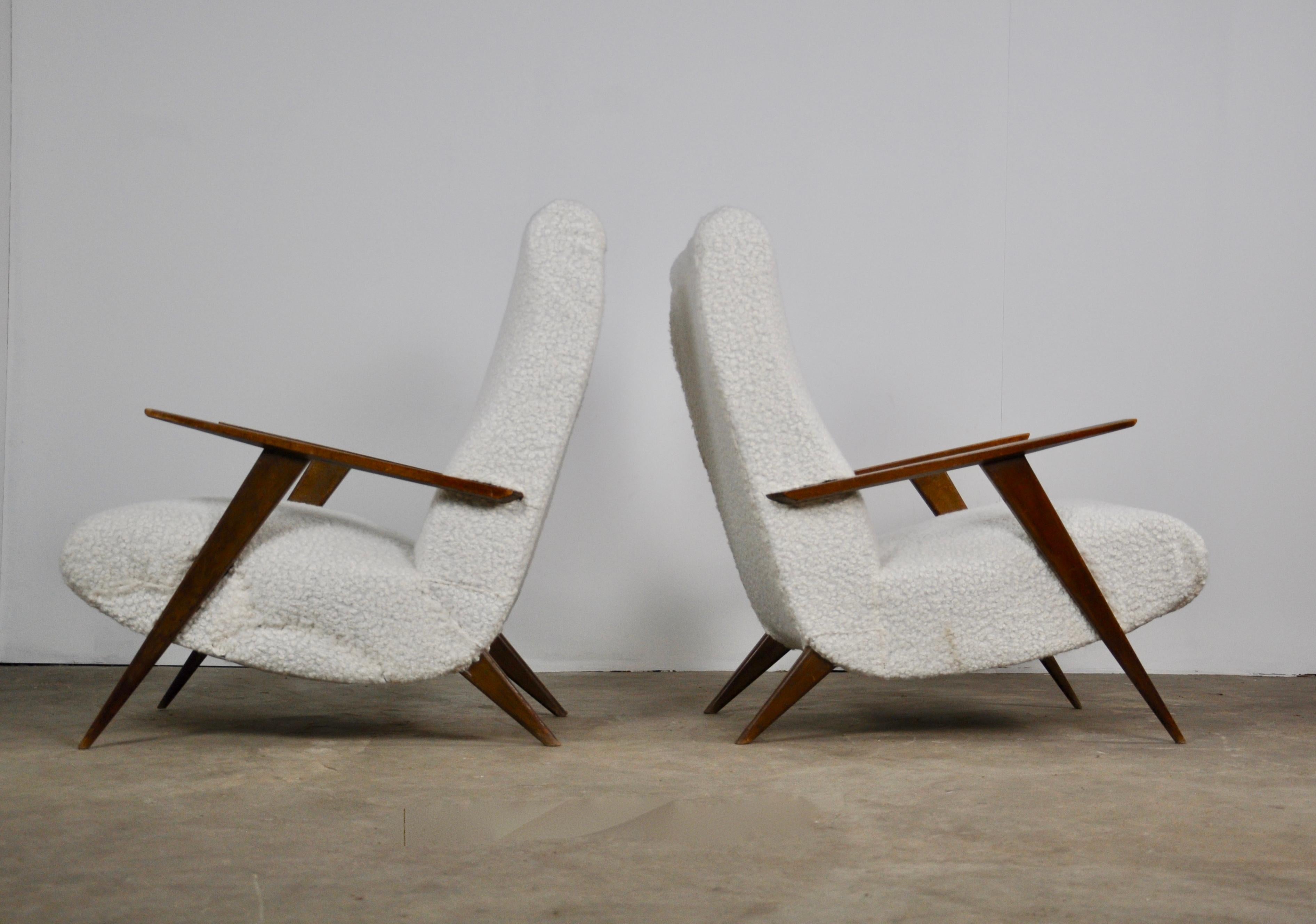 2 Italian Lounge Chairs, 1950s 2