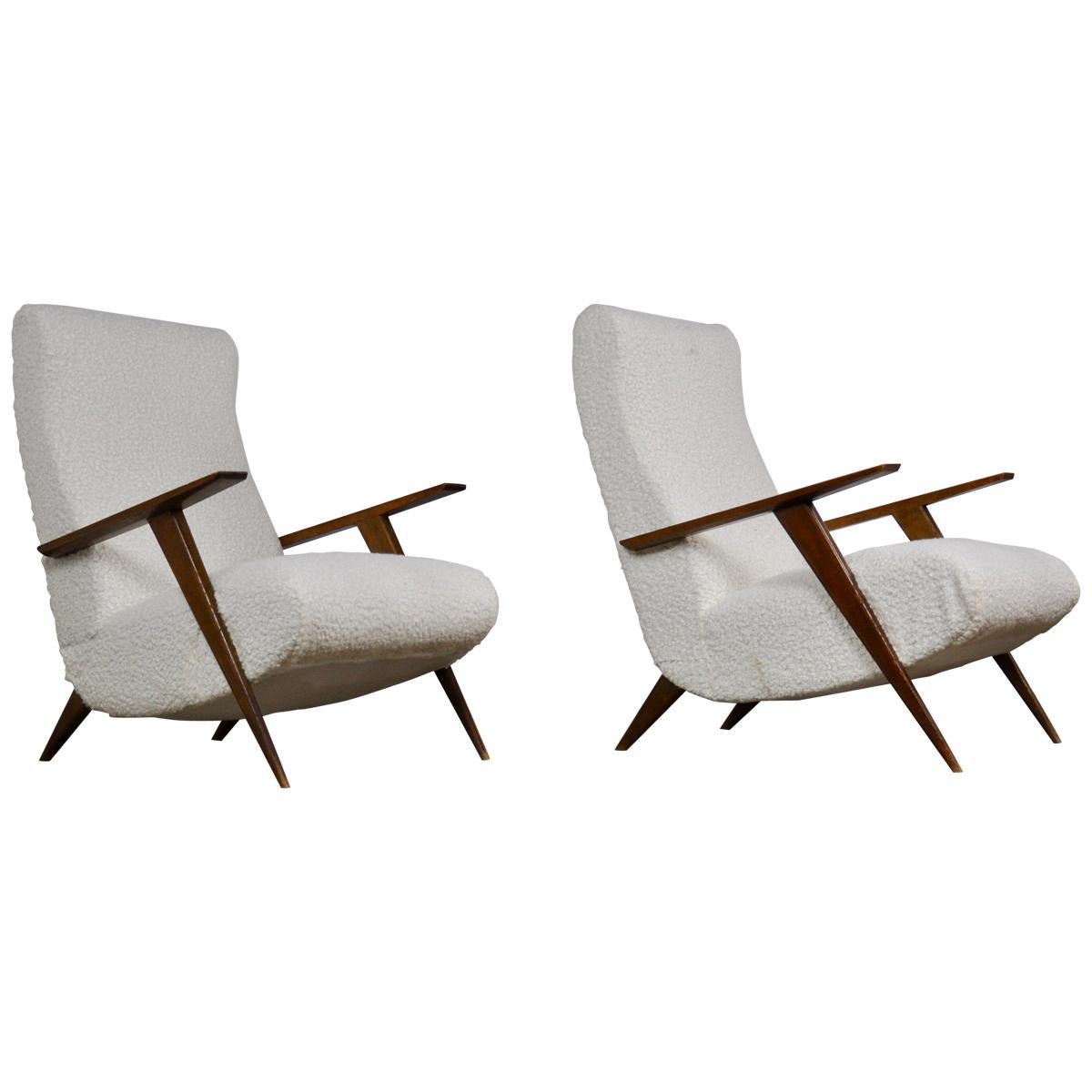 2 Italian Lounge Chairs, 1950s