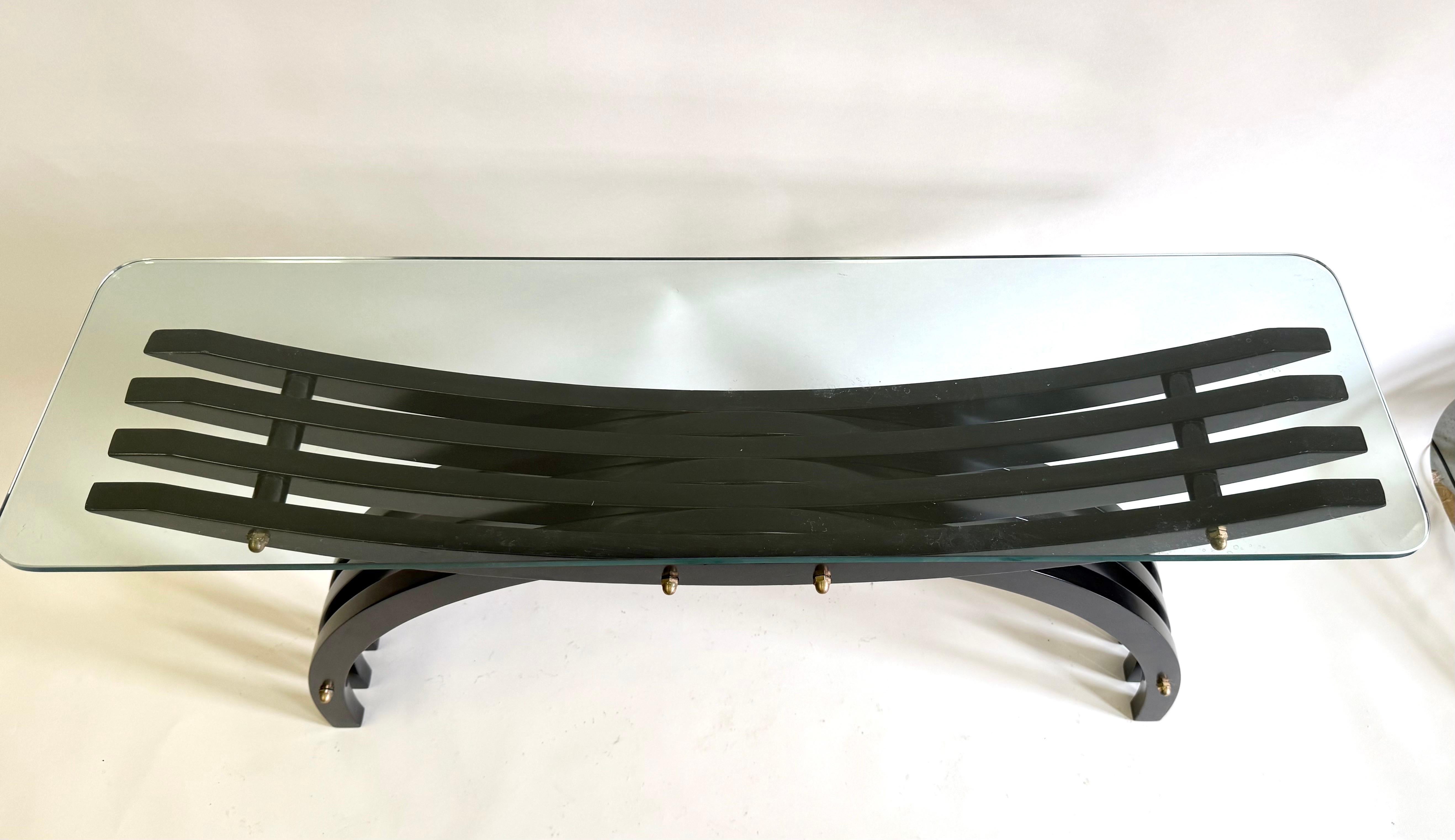 2 Italian Mid-Century Consoles / Sofa Tables in the style of Carlo Mollino, 1950 im Zustand „Gut“ im Angebot in New York, NY