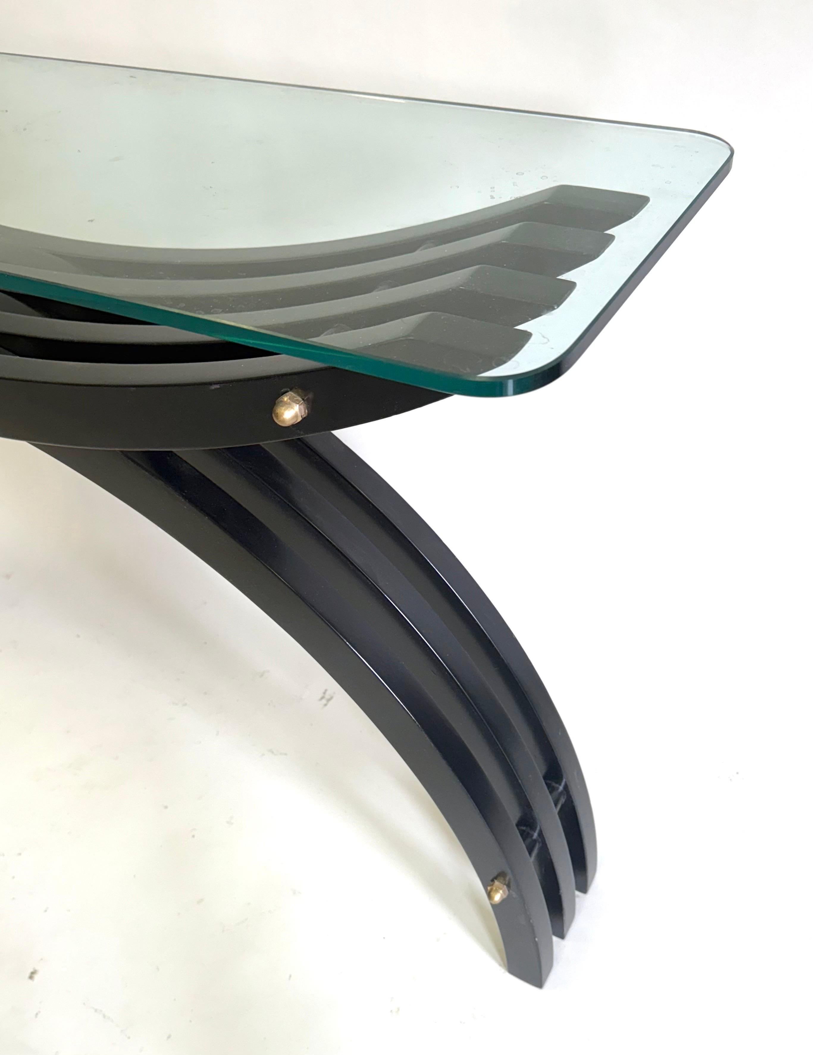 2 Italian Mid-Century Consoles / Sofa Tables in the style of Carlo Mollino, 1950 (20. Jahrhundert) im Angebot