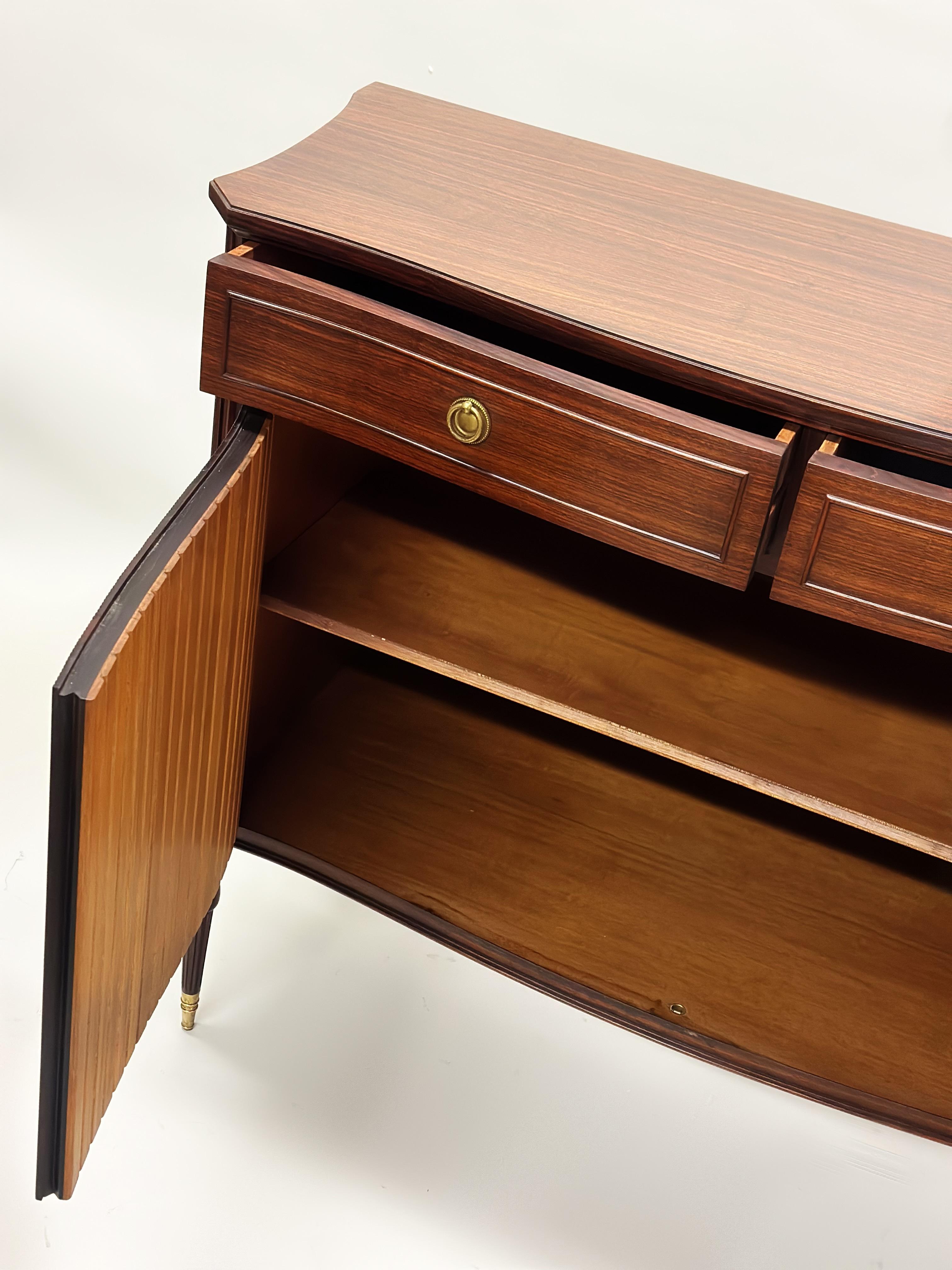 Italian Mid-Century Modern Neoclassical Walnut Sideboards attributed Paolo Buffa For Sale 5