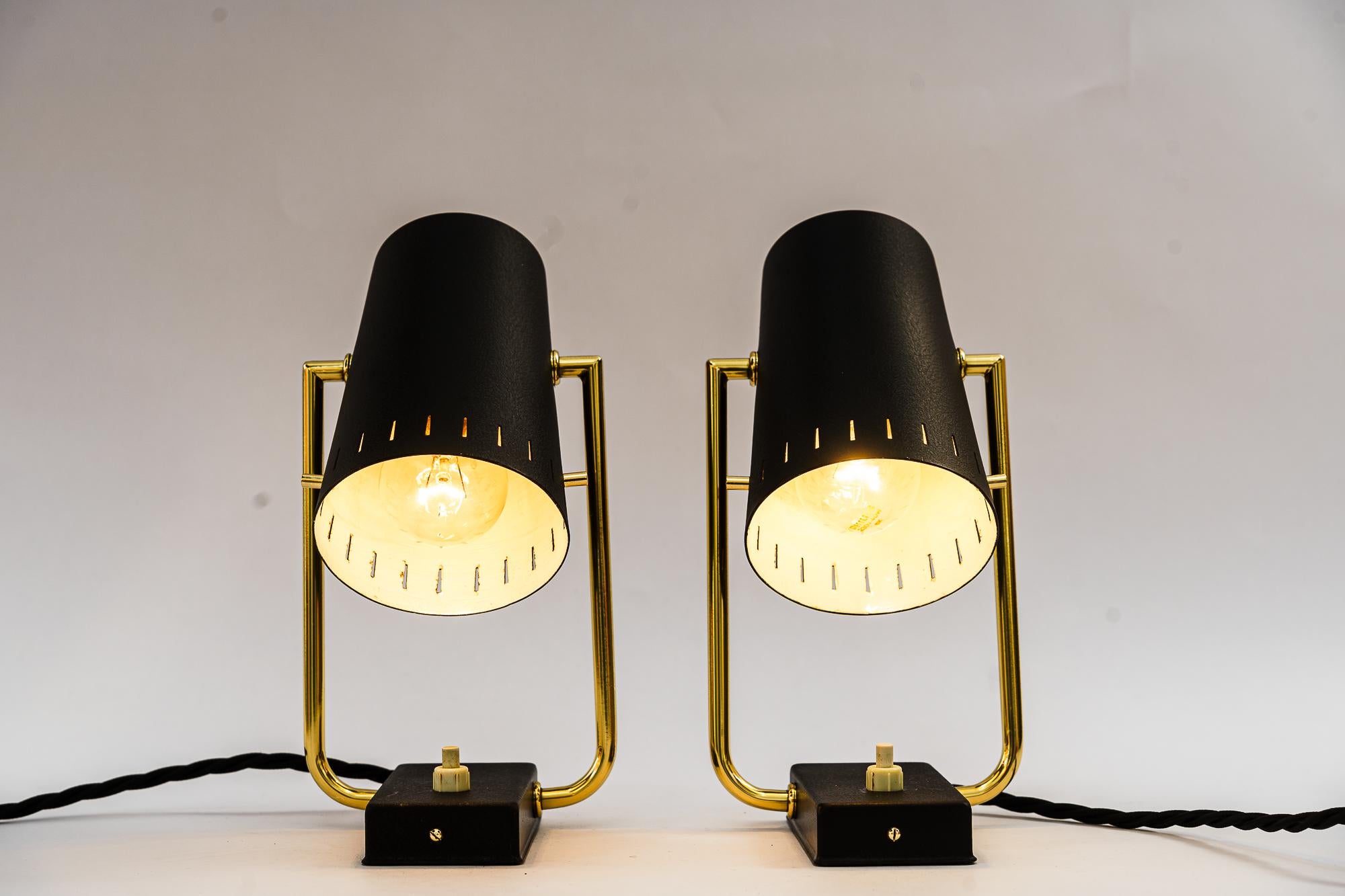 Mid-20th Century 2 italian table lamps around 1960s For Sale