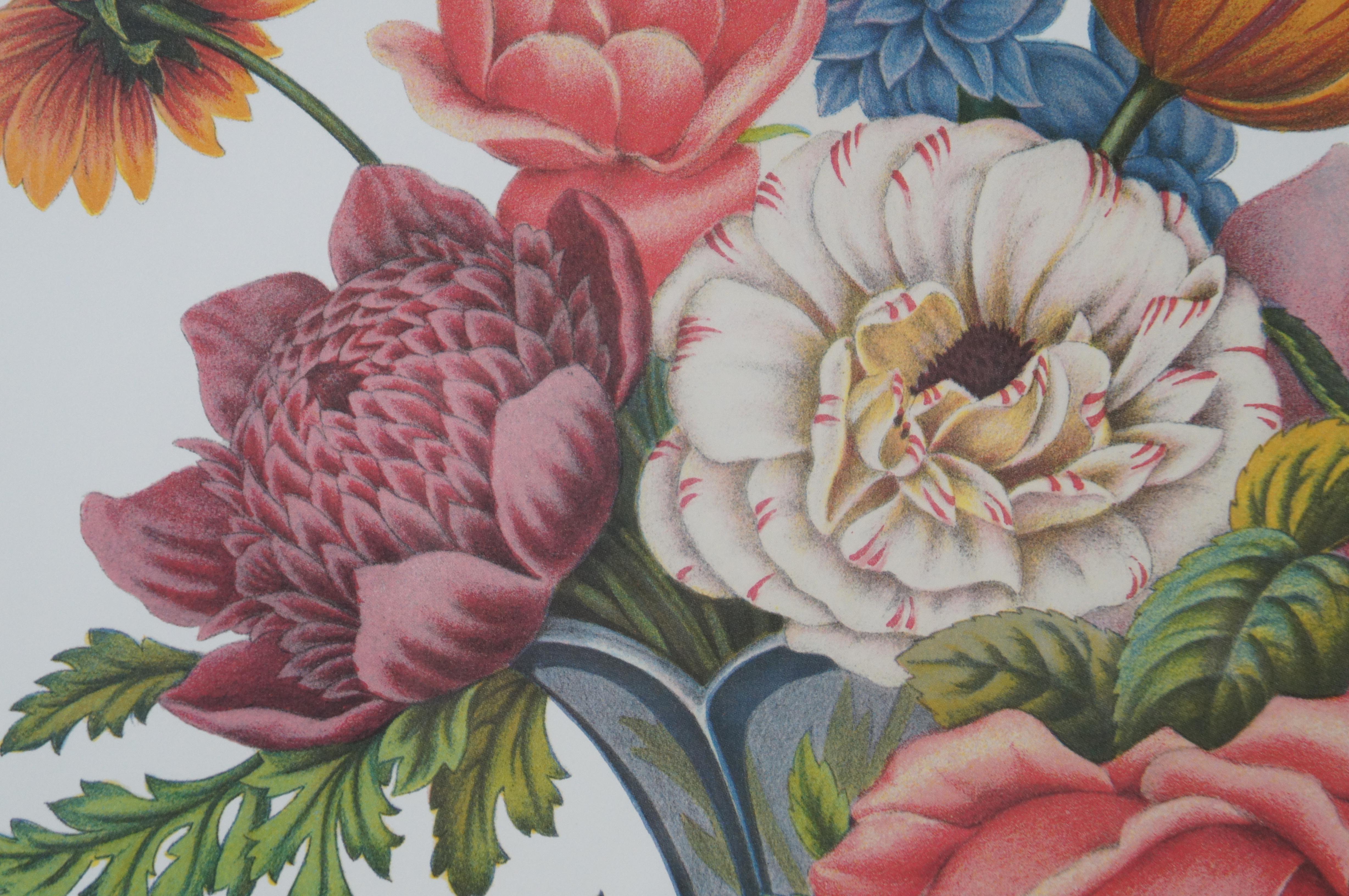2 Jean Louis Prevost Botanical Floral Prints Vase Venise Verre De Couleur 4