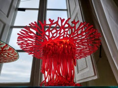 2 Jellyfish, "Abissi" and "Red Coral", Handmade in Italy, Design, 2024