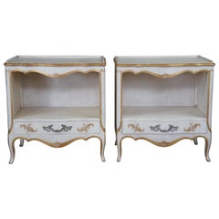 Vintage 2 John Widdicomb French Provincial Nightstands Bed Side Table Italian Florentine