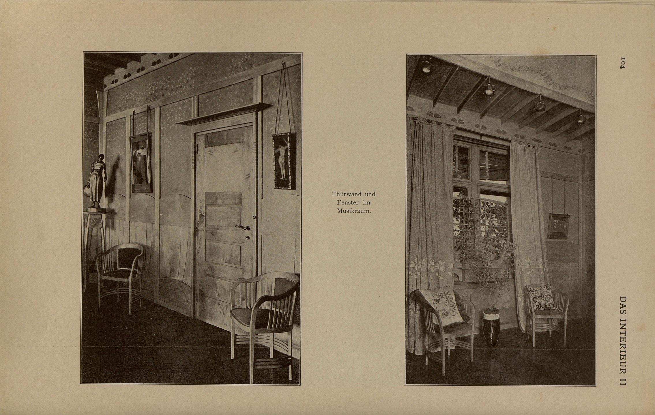 2 Jugendstil Armlehnstühle, Design von J.M.Olbrich / M. Niedermoser (Wien, 1899) (Messing) im Angebot