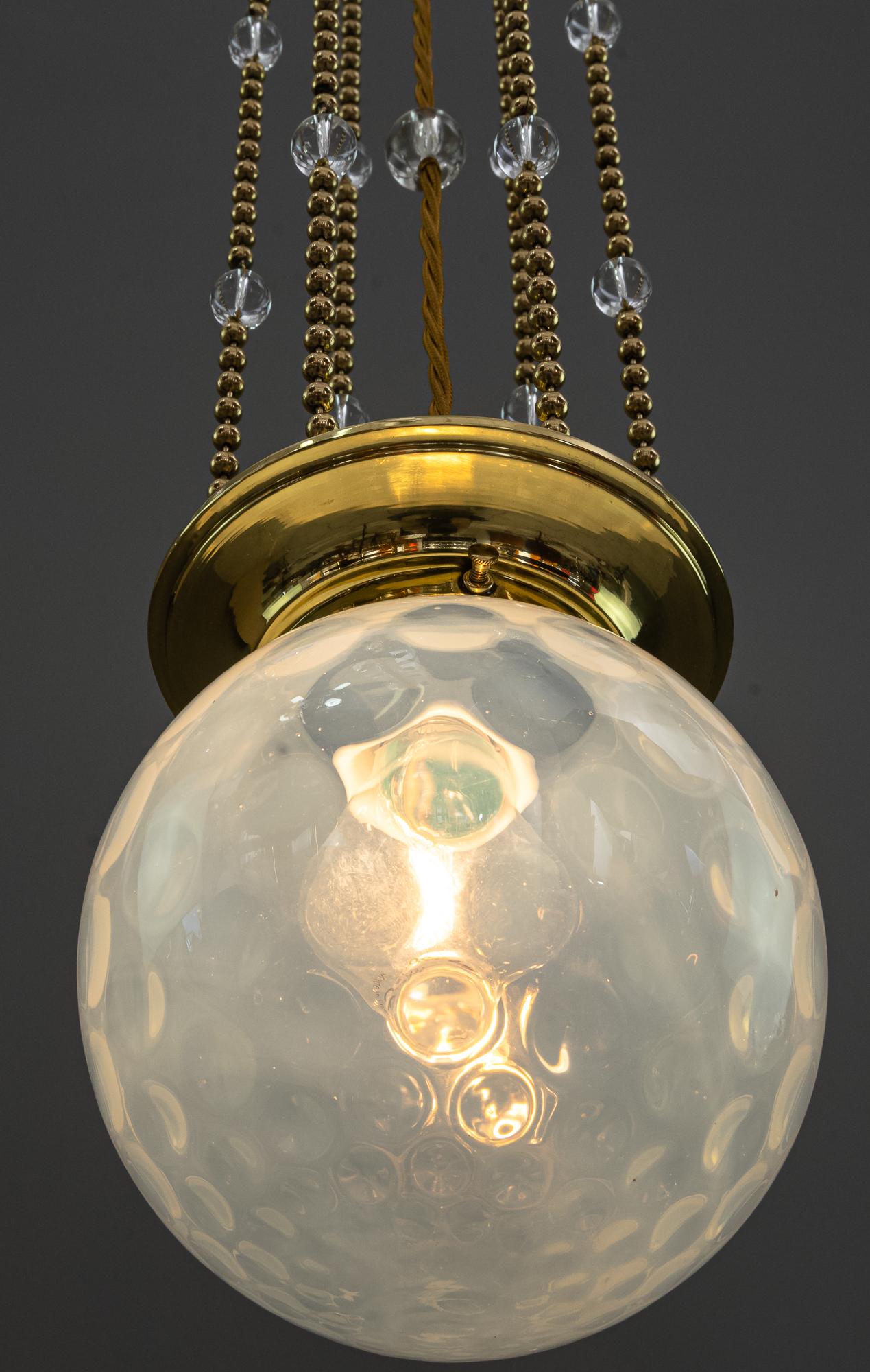 2 Jugendstil Pendants with Loetz Glasses circa 1907 by Bakaolwits 5