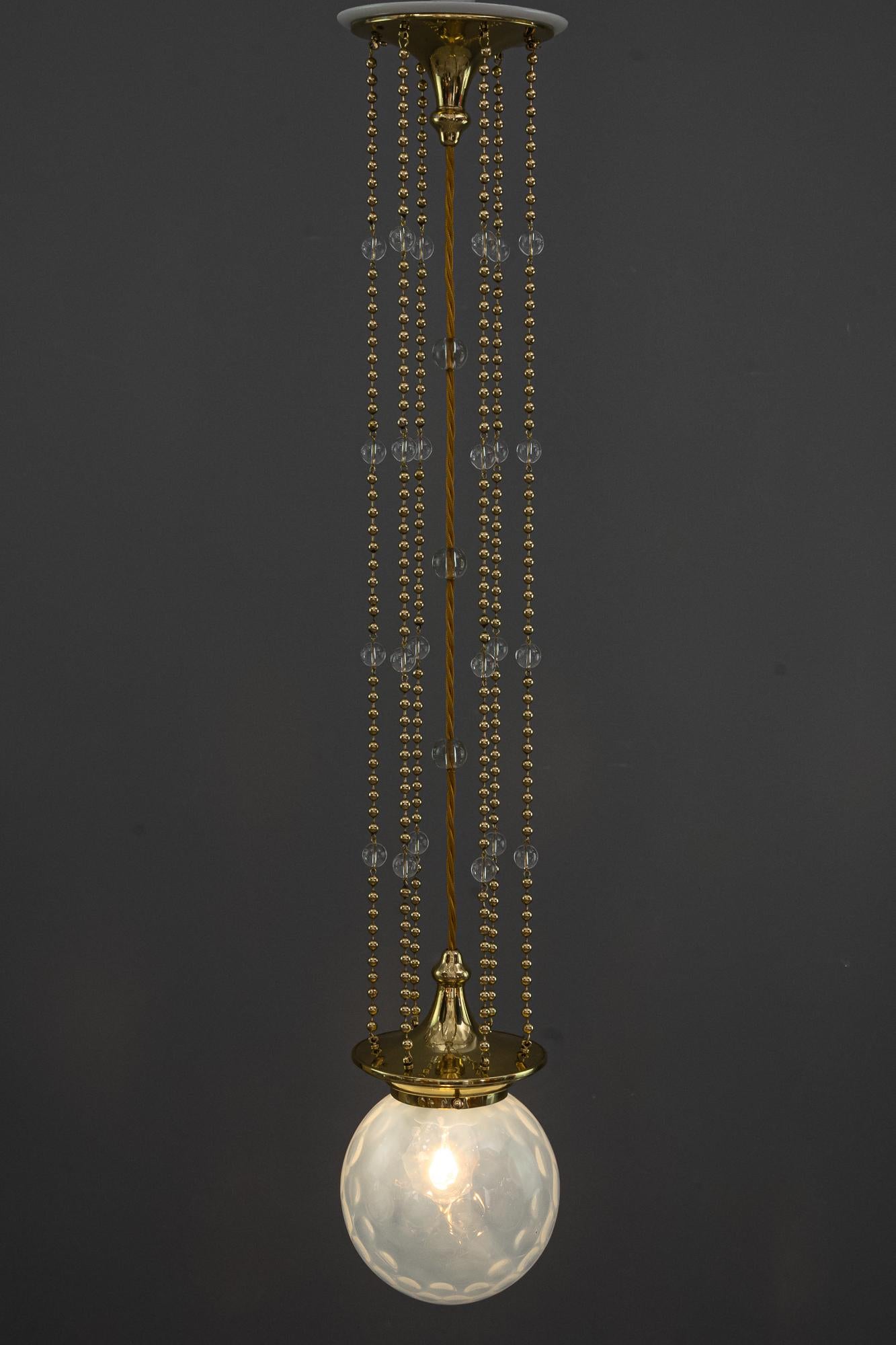 2 Jugendstil Pendants with Loetz Glasses circa 1907 by Bakaolwits 3