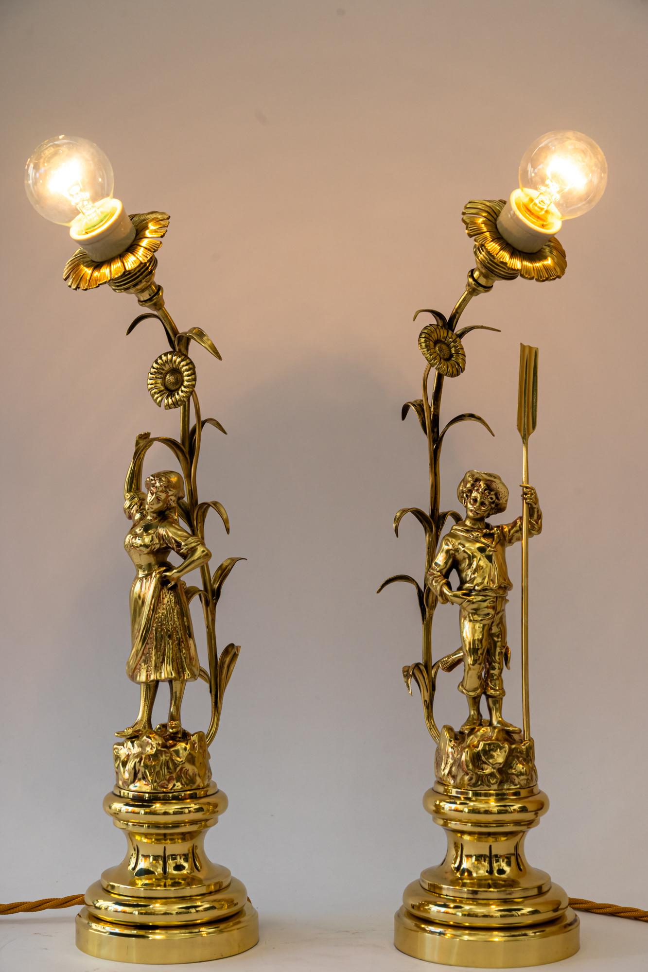 2 Jugendstil-Tischlampen aus Vienna um 1908 im Angebot 3