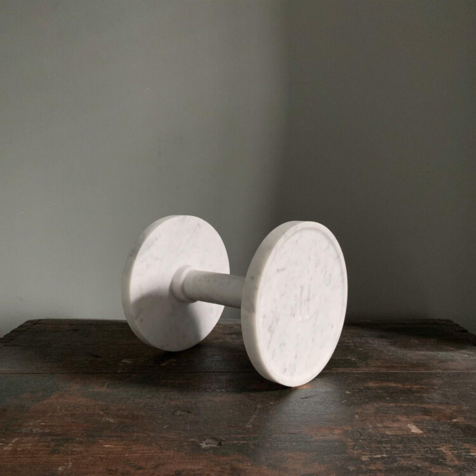 2 Kg dumbbell by Pete Pongsak
2017
Materials: Carrara Marble
Dimensions: diameter 16 x height 18.5 cm
Made in Italy

Hand craved from a single piece of stone.

ARCHIVE & ARCHIVE Studio specializes in creating functional sculptures and