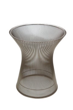 2 Knoll Warren Platner Polished Nickel Side End Tables 3701T MCM 18"