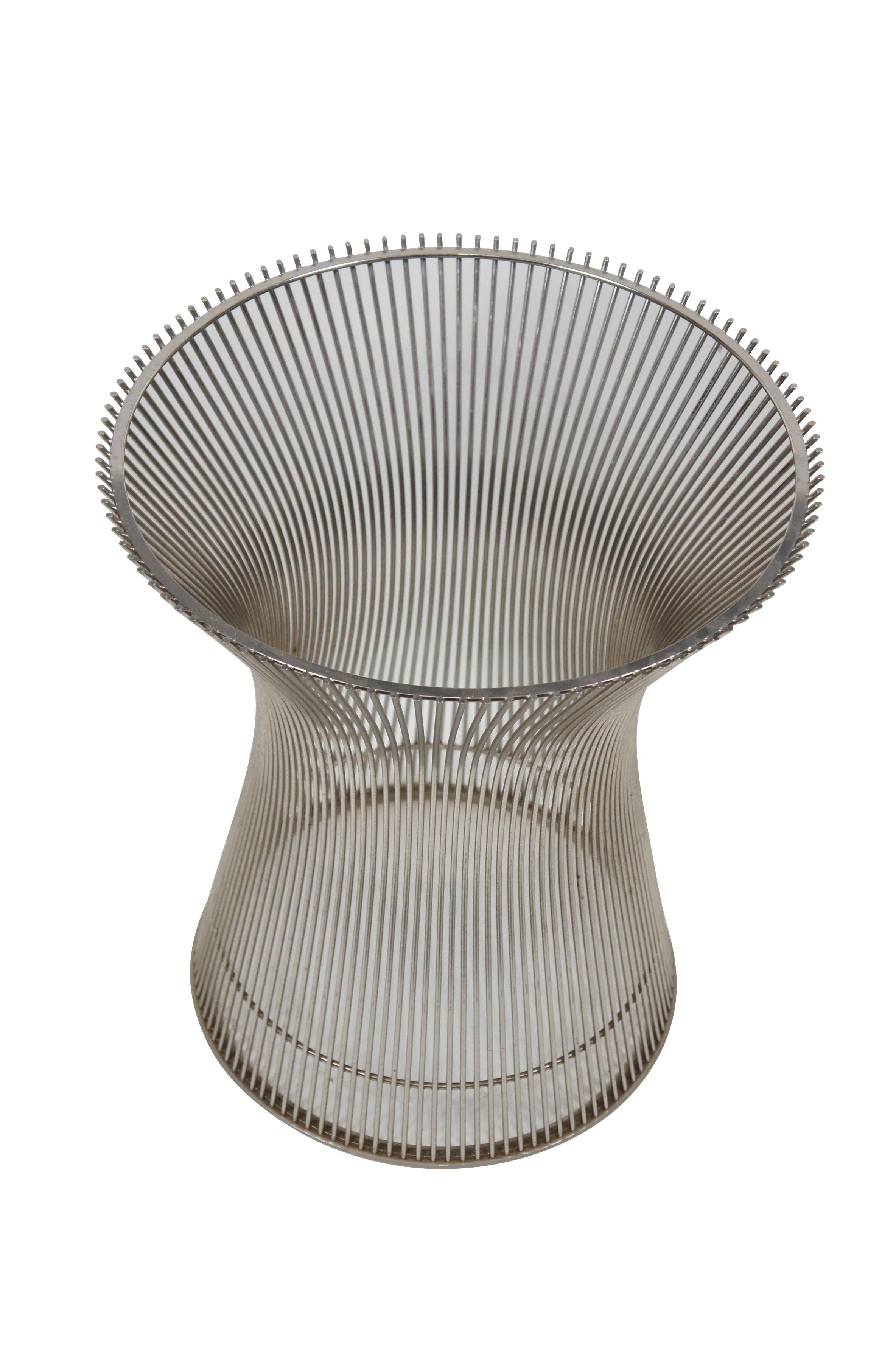 Modern 2 Knoll Warren Platner Polished Nickel Side End Tables 3701T MCM 18