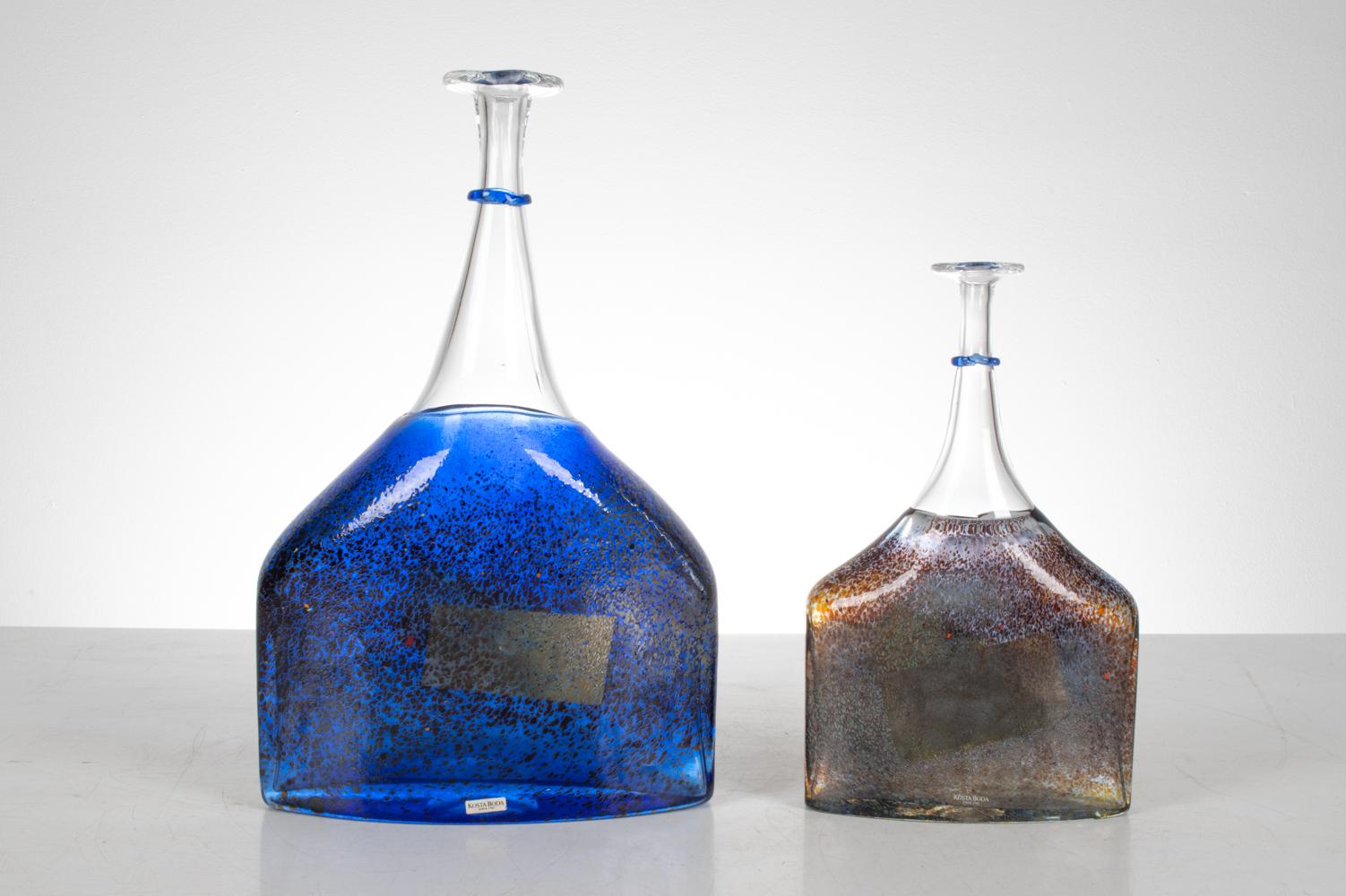 (2) Kosta Boda, Bertil Vallien Art Glass Vases For Sale 3