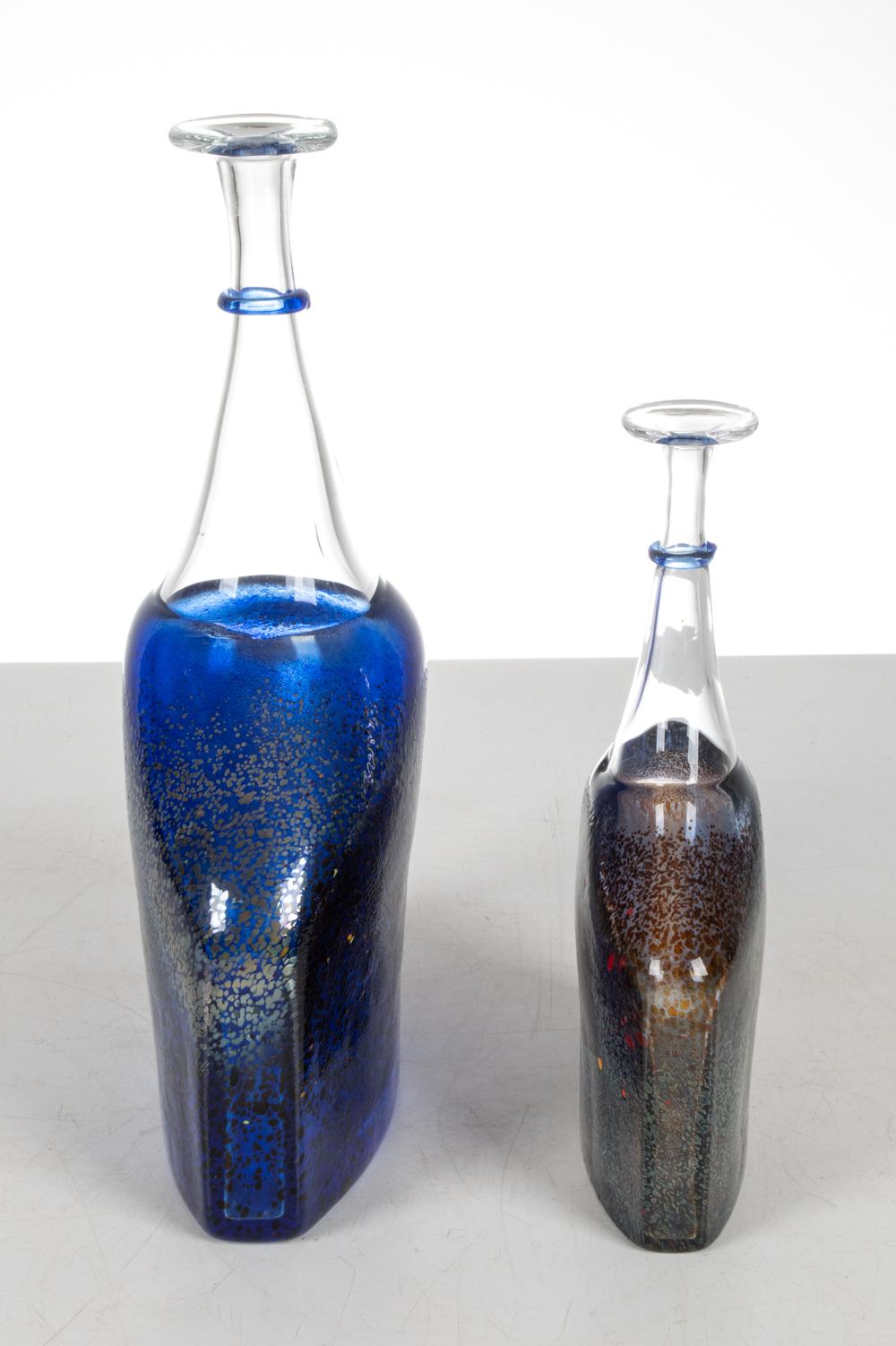 Verre (2) Vases en verre d'art Kosta Boda, Bertil Vallien en vente
