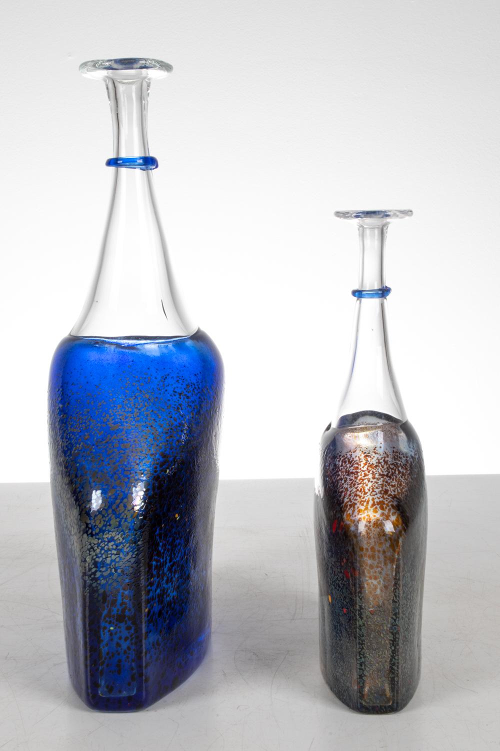 (2) Kosta Boda, Bertil Vallien Art Glass Vases For Sale 1