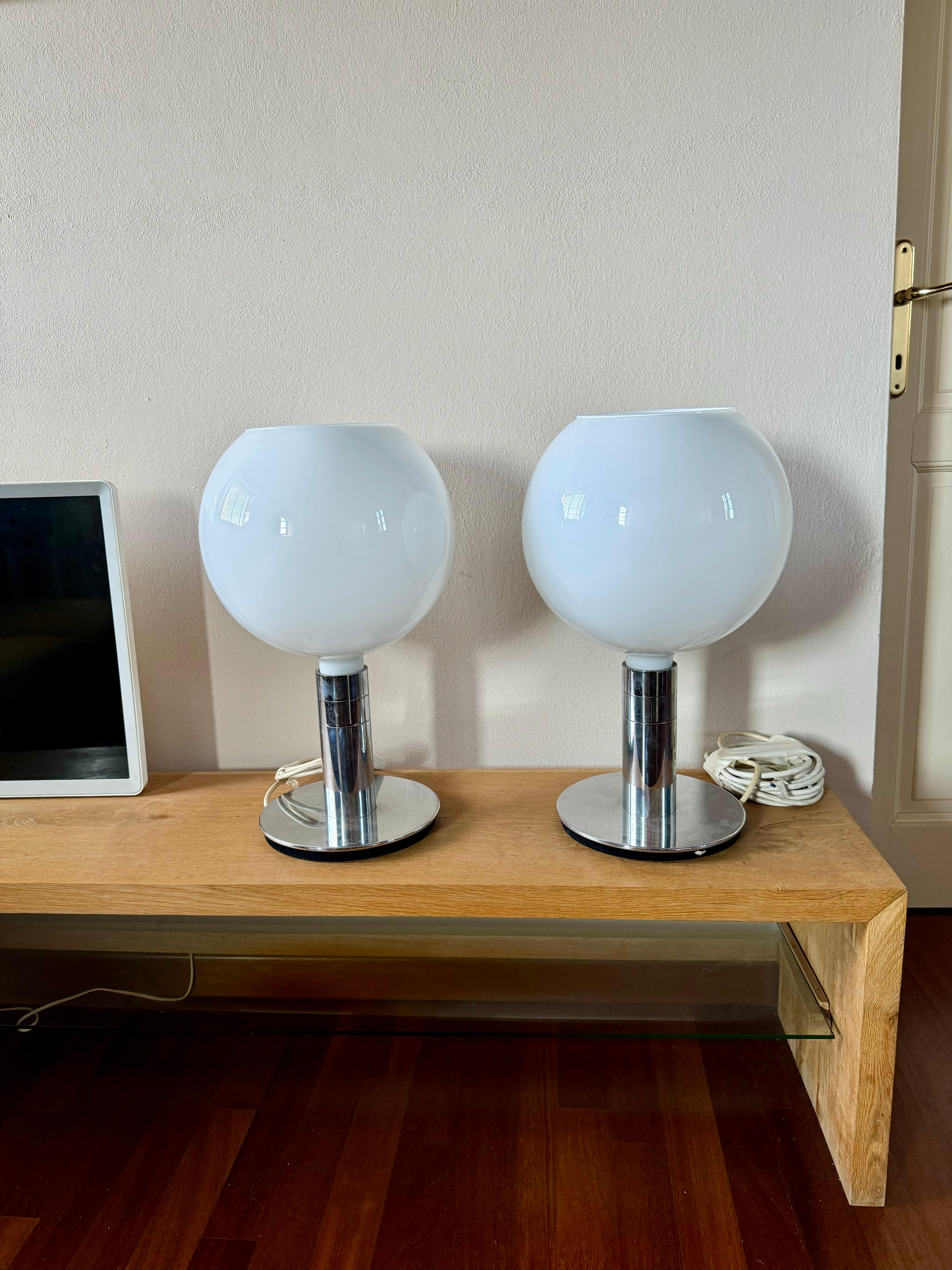 Mid-Century Modern 2 AM/AS Table Lamps F.Albini F.Helg A.Piva 1969 Sirrah For Sale