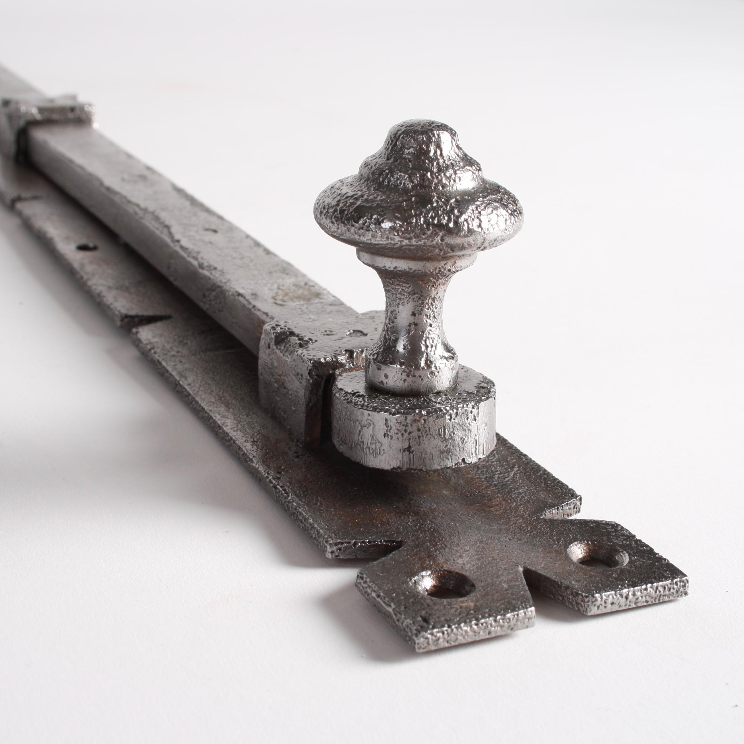 2 Large 19th Century Steel Door Bolts In Good Condition For Sale In London, GB