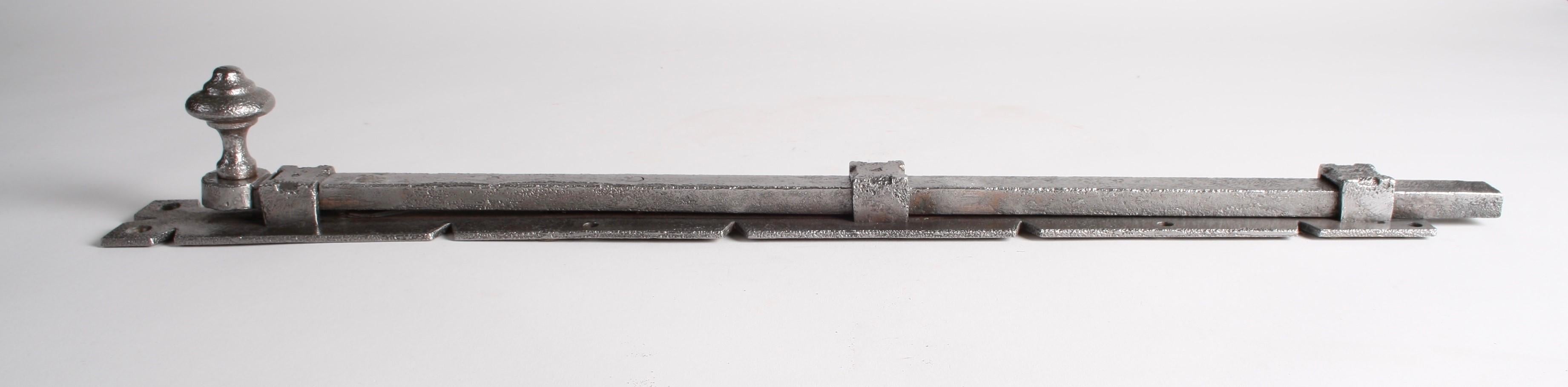 2 Large 19th Century Steel Door Bolts For Sale 3
