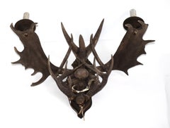 2 large, antique antler wall sconces from a hunting lodge in Austria