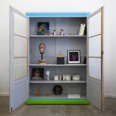 2 Grandes armarios de Poul Gernes Decoración para el gimnasio de Ordrup, Copenhague 1989