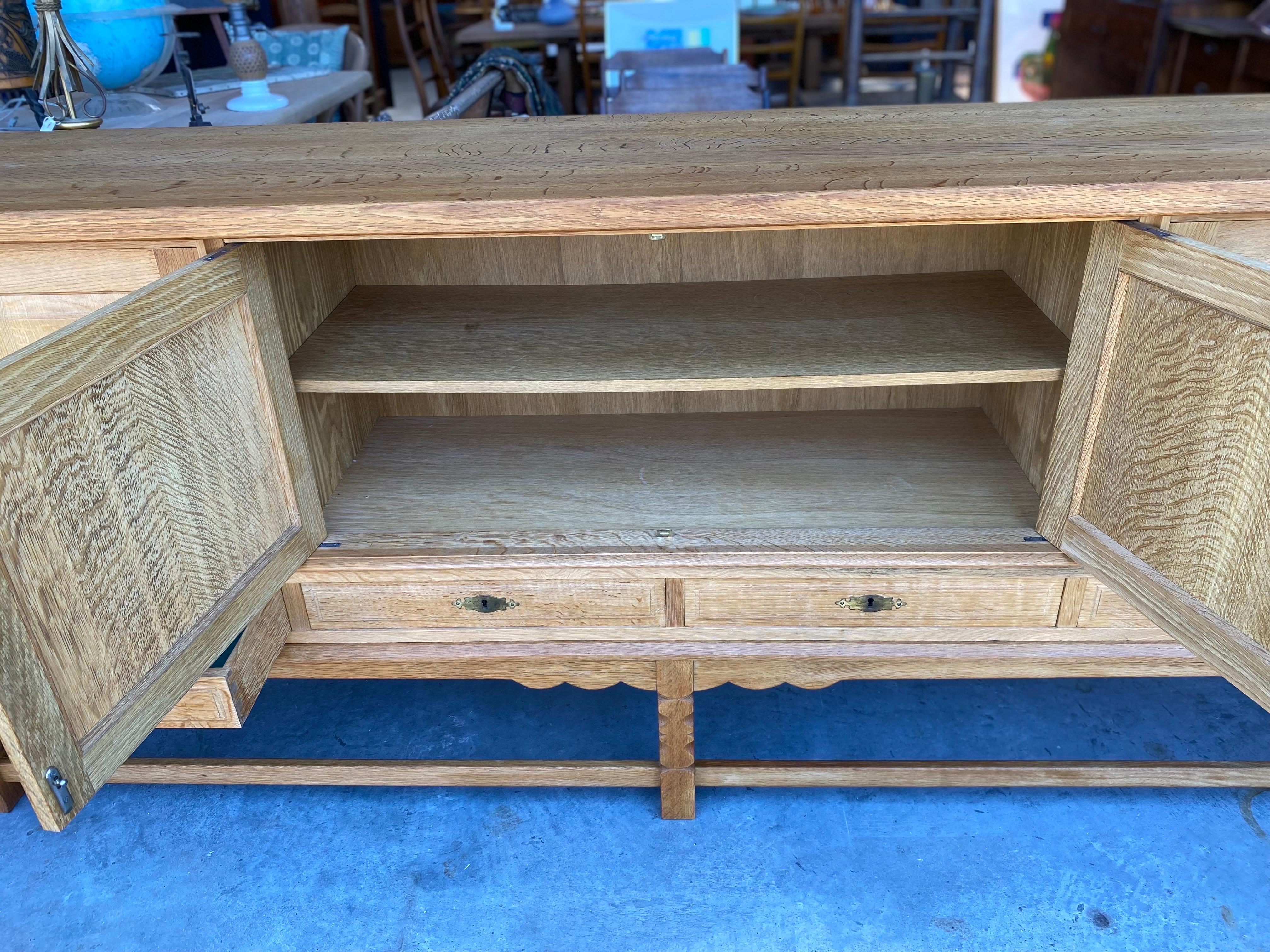 (2) Large Vintage Danish Oak Sideboard, Circa 1960's 1