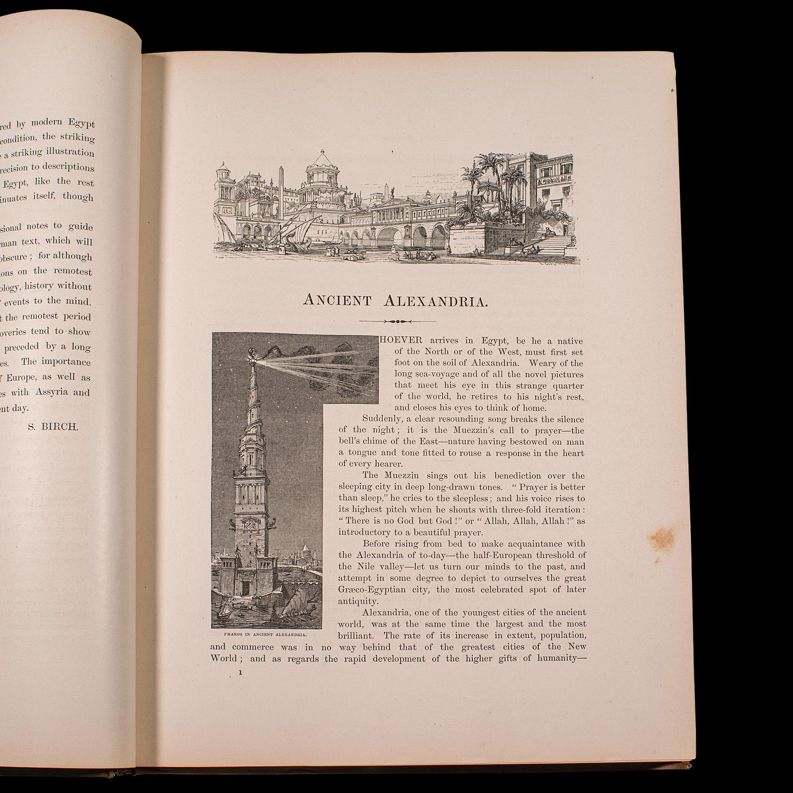 Britannique 2 grands volumes, livre de référence antique, Égypte - Historique et pittoresque, anglais en vente