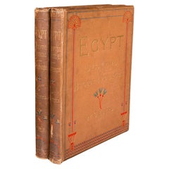 2 grands volumes, livre de référence antique, Égypte - Historique et pittoresque, anglais