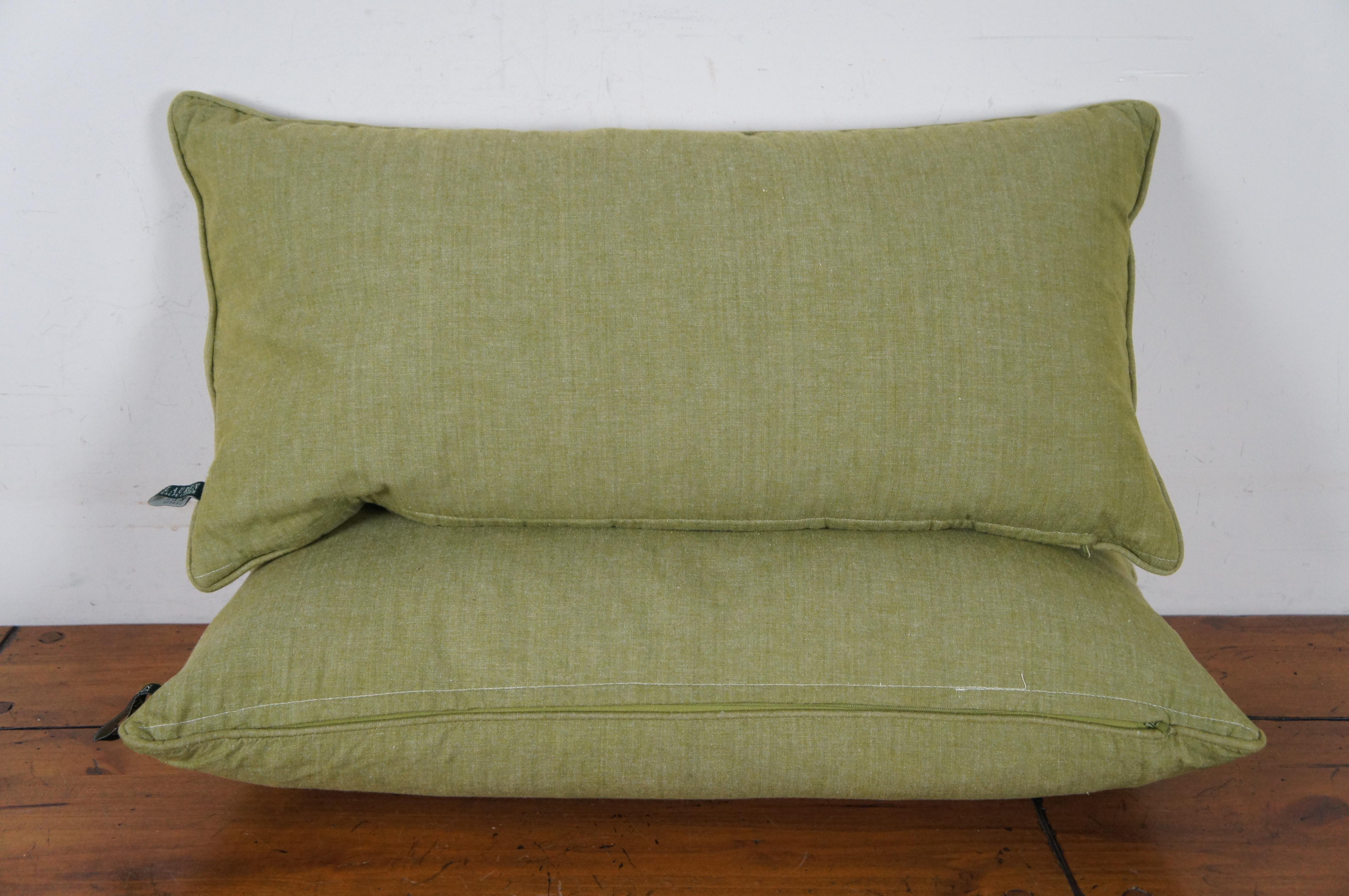 olive green lumbar pillow