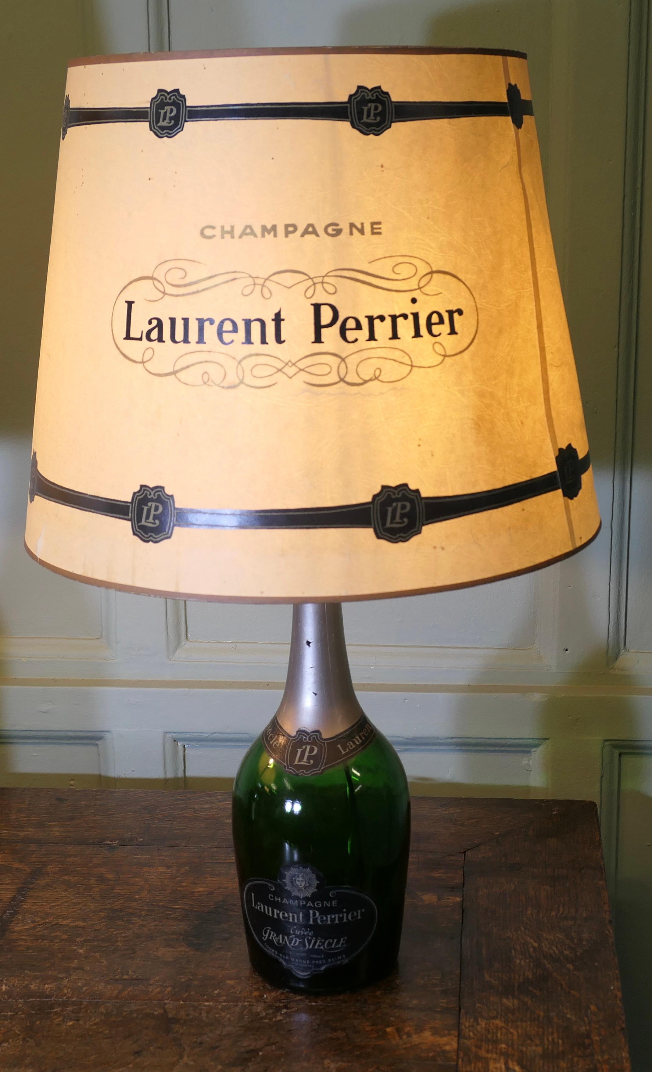 Mid-20th Century 2 Laurent Perrier Exhibition Advertising Table Lamps For Sale