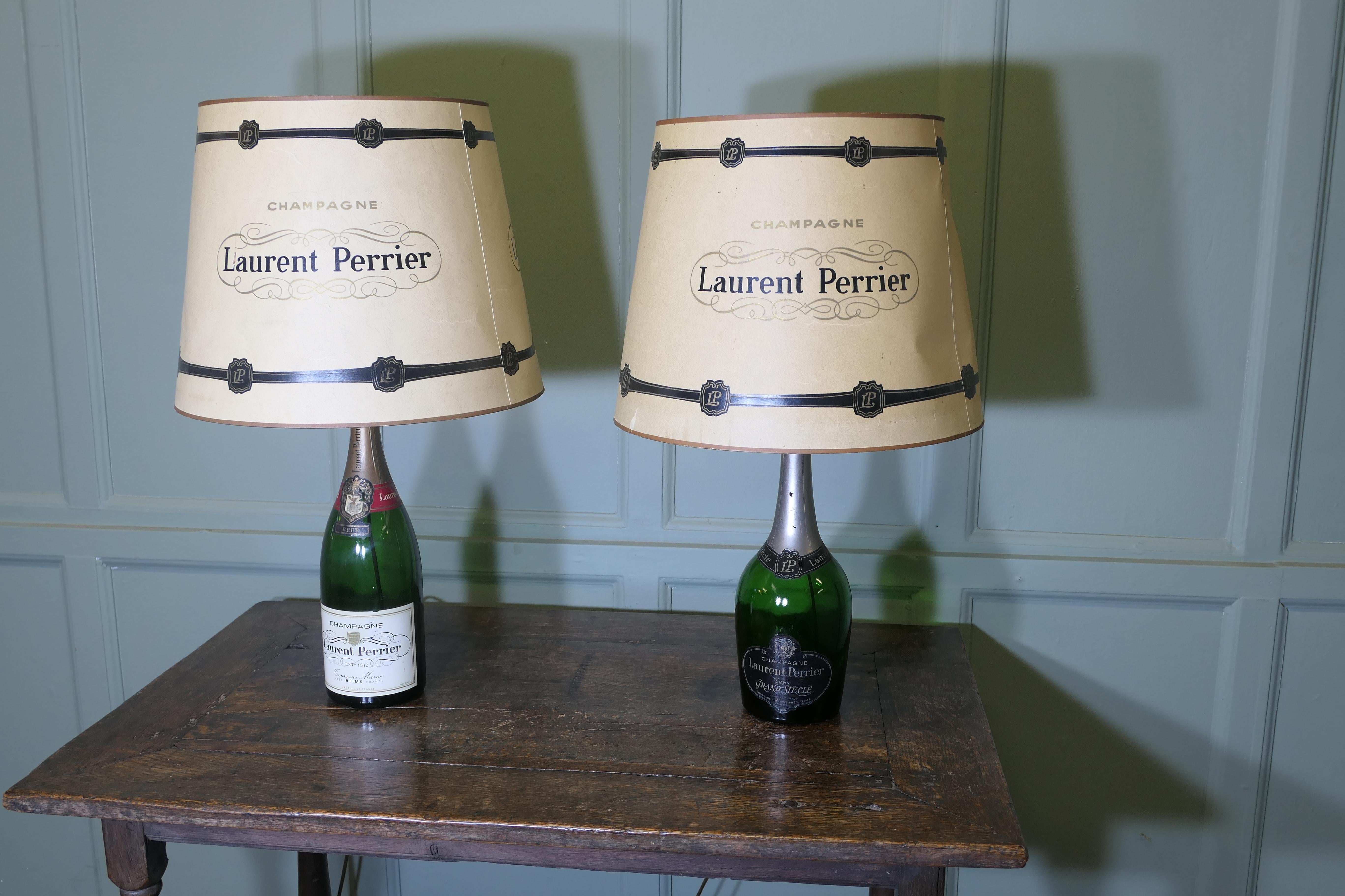 2 Laurent Perrier Exhibition Advertising Table Lamps For Sale 1