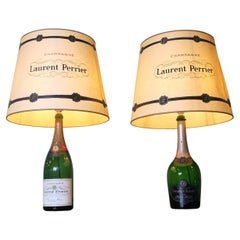 2 Laurent Perrier Exhibition Advertising Table Lamps