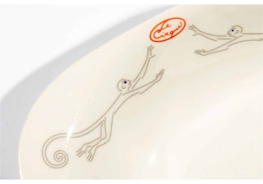 German 2 Le Cirque Restaurant Villeroy & Boch Monkey Serving Bowls For Sale