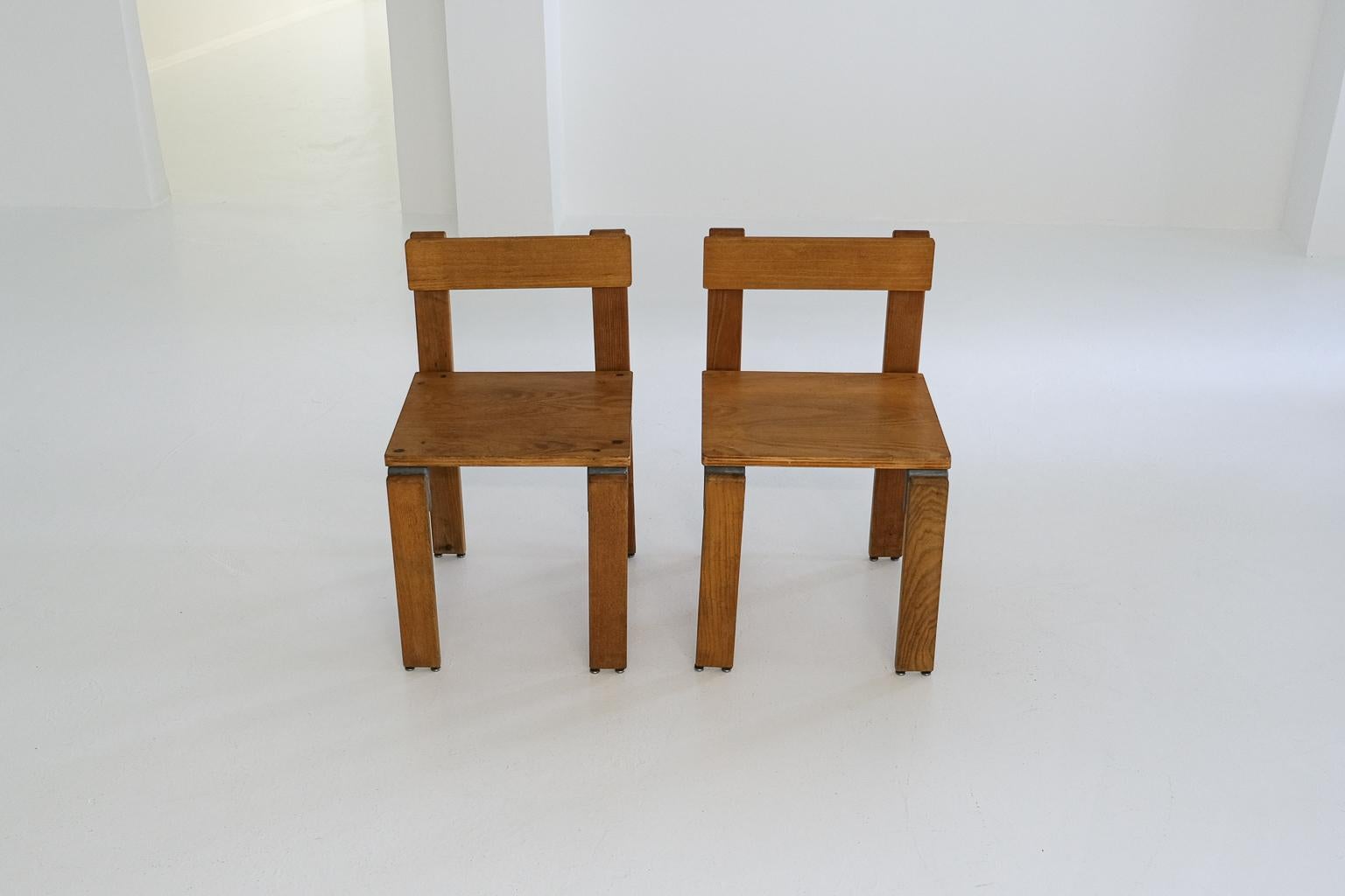 Brutalist 2 Les Carrats Chairs by Georges Candilis + Anja Blomstedt for Sentou, France