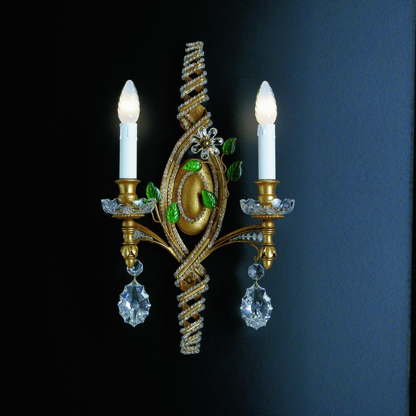 2-Light Wall Sconce In New Condition In Milan, IT